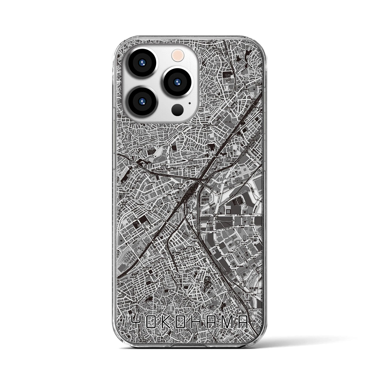 【横浜2(神奈川県)】地図柄iPhoneケース(クリアタイプ)