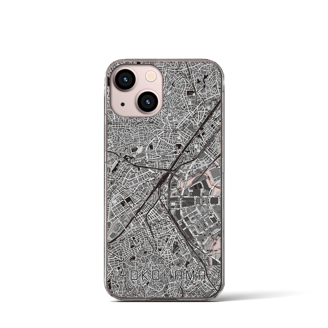 【横浜2(神奈川県)】地図柄iPhoneケース(クリアタイプ)