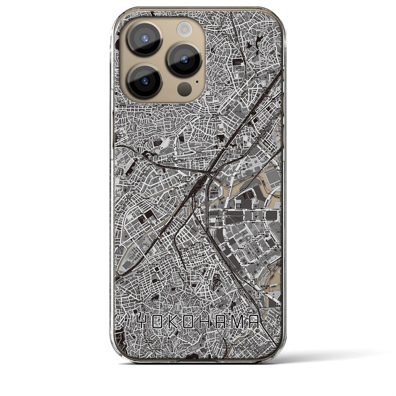 【横浜2(神奈川県)】地図柄iPhoneケース(クリアタイプ)