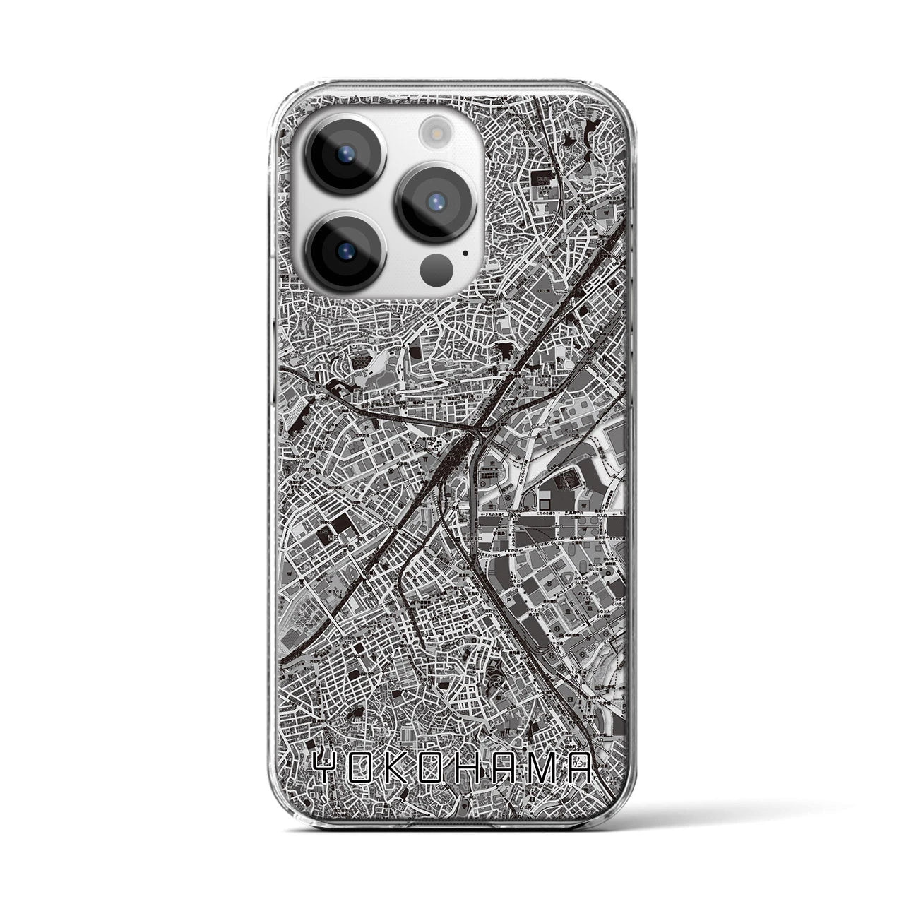 【横浜2(神奈川県)】地図柄iPhoneケース(クリアタイプ)