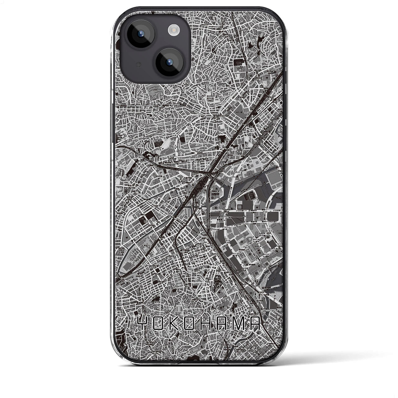 【横浜2(神奈川県)】地図柄iPhoneケース(クリアタイプ)