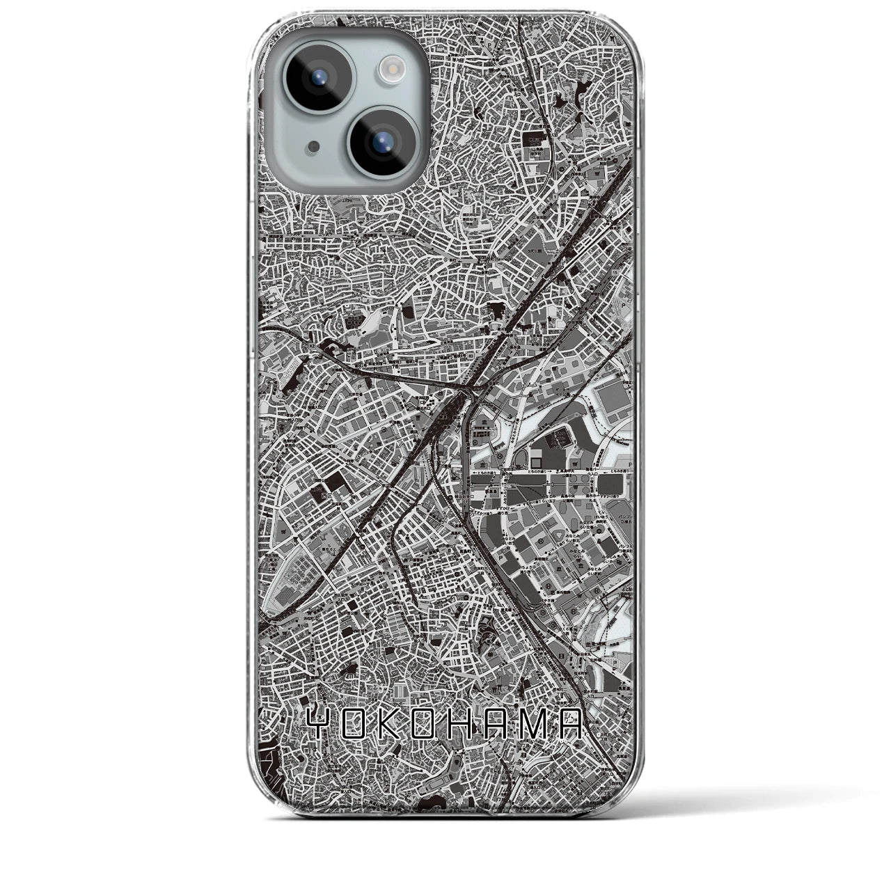 【横浜2(神奈川県)】地図柄iPhoneケース(クリアタイプ)