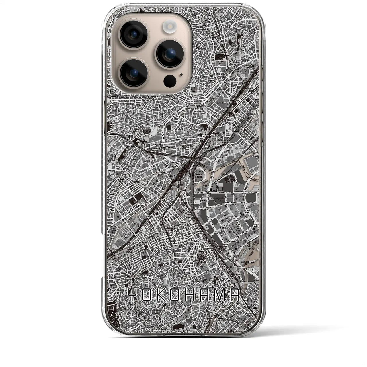 【横浜2(神奈川県)】地図柄iPhoneケース(クリアタイプ)