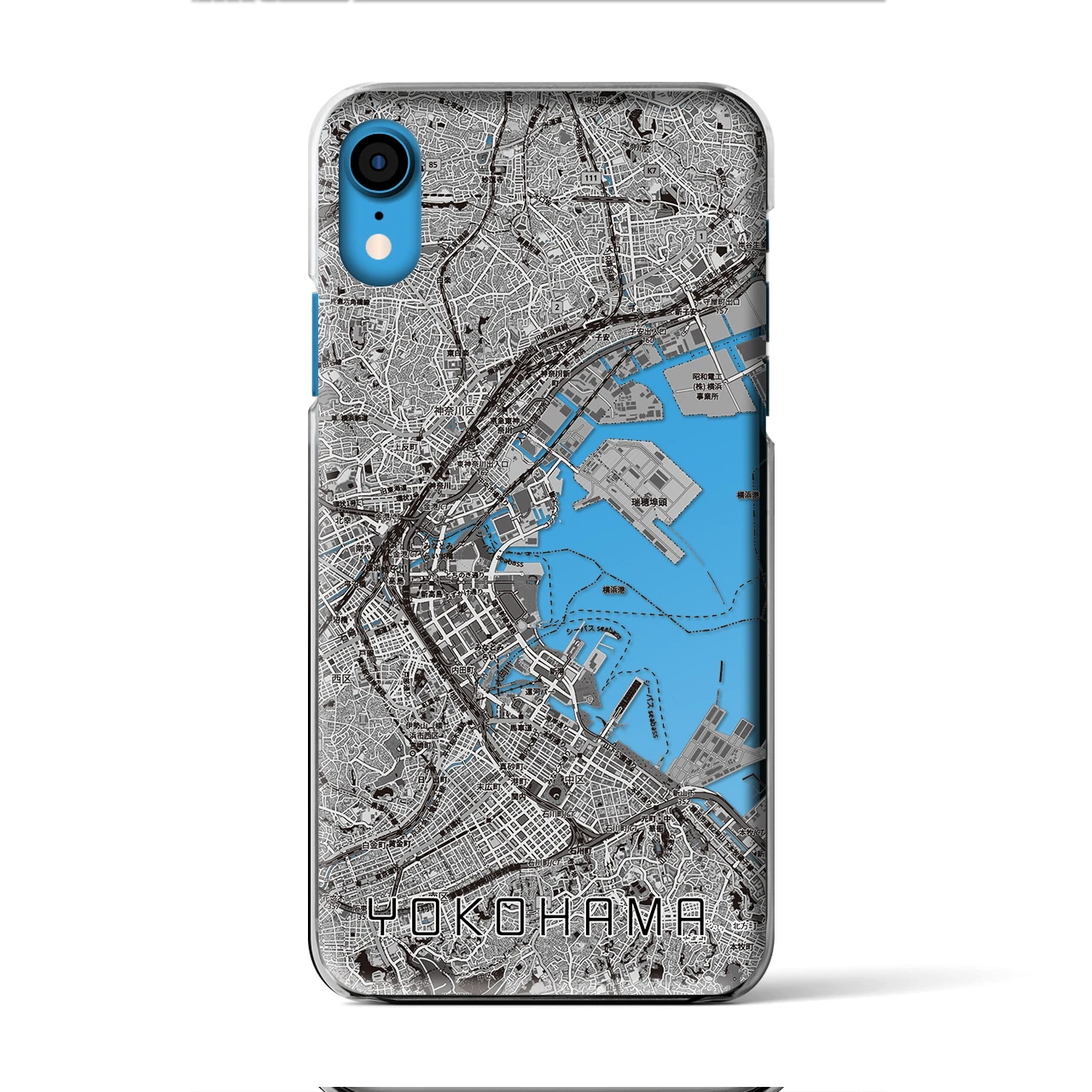 【横浜3(神奈川県)】地図柄iPhoneケース(クリアタイプ)