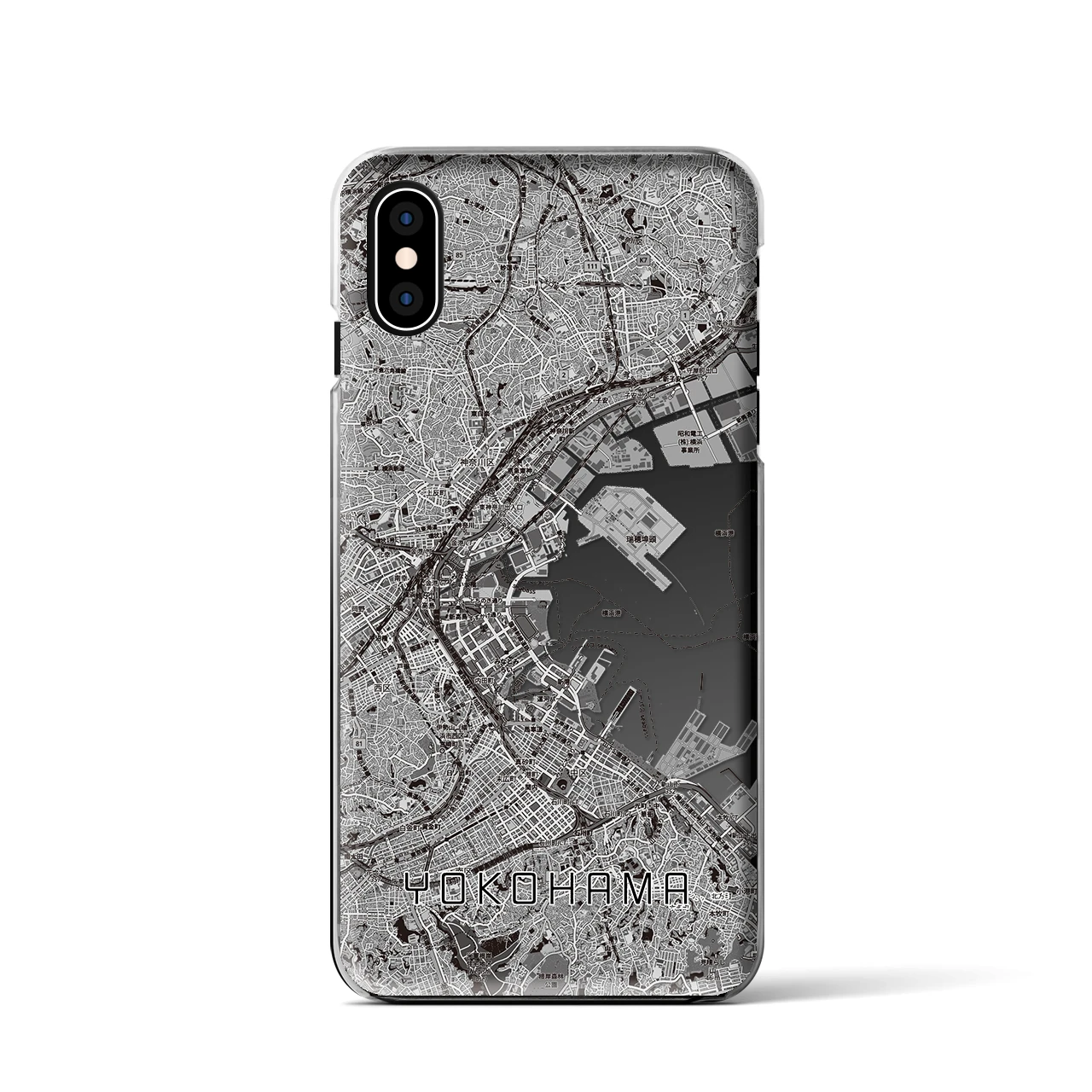 【横浜3(神奈川県)】地図柄iPhoneケース(クリアタイプ)