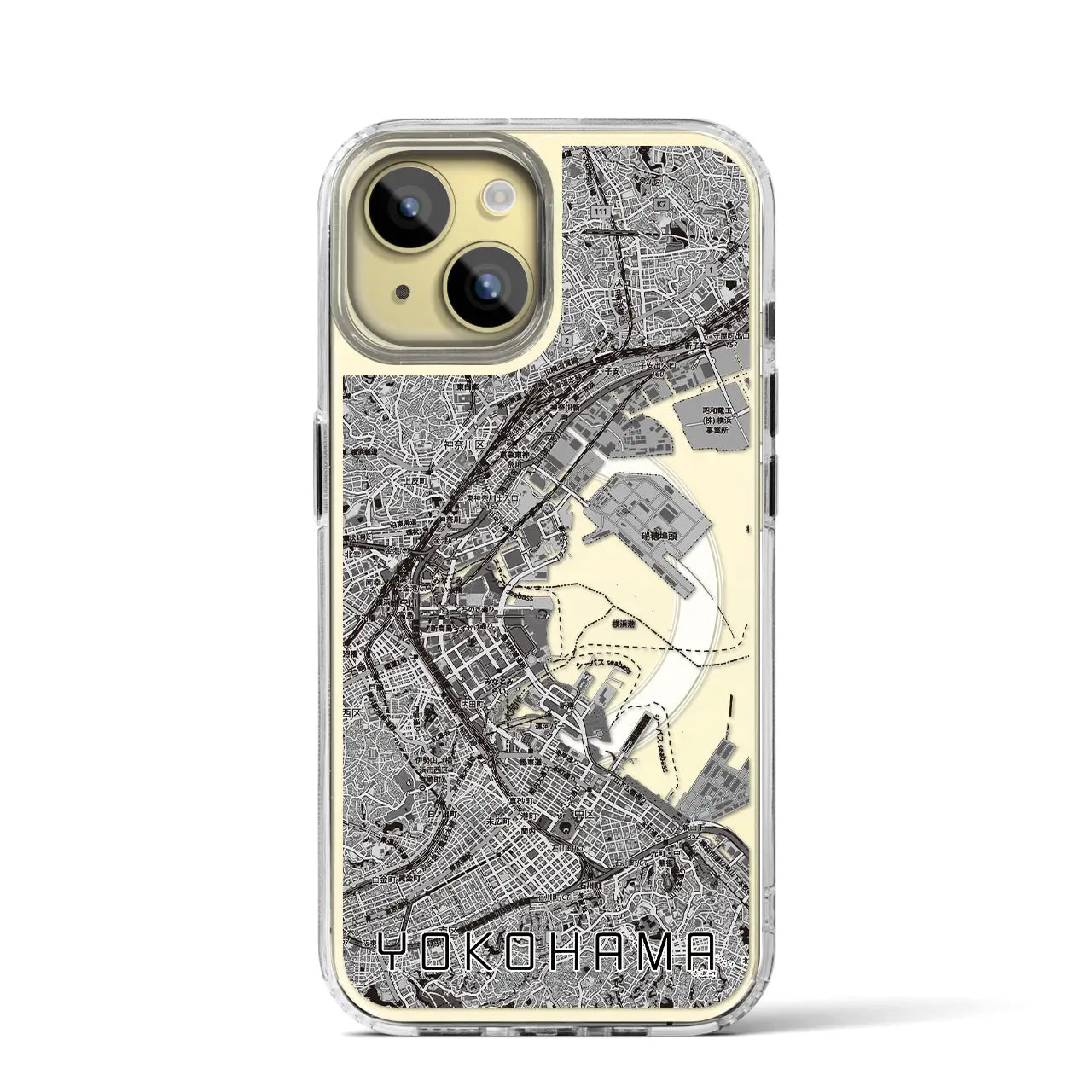 【横浜3(神奈川県)】地図柄iPhoneケース(MagSafeタイプ)