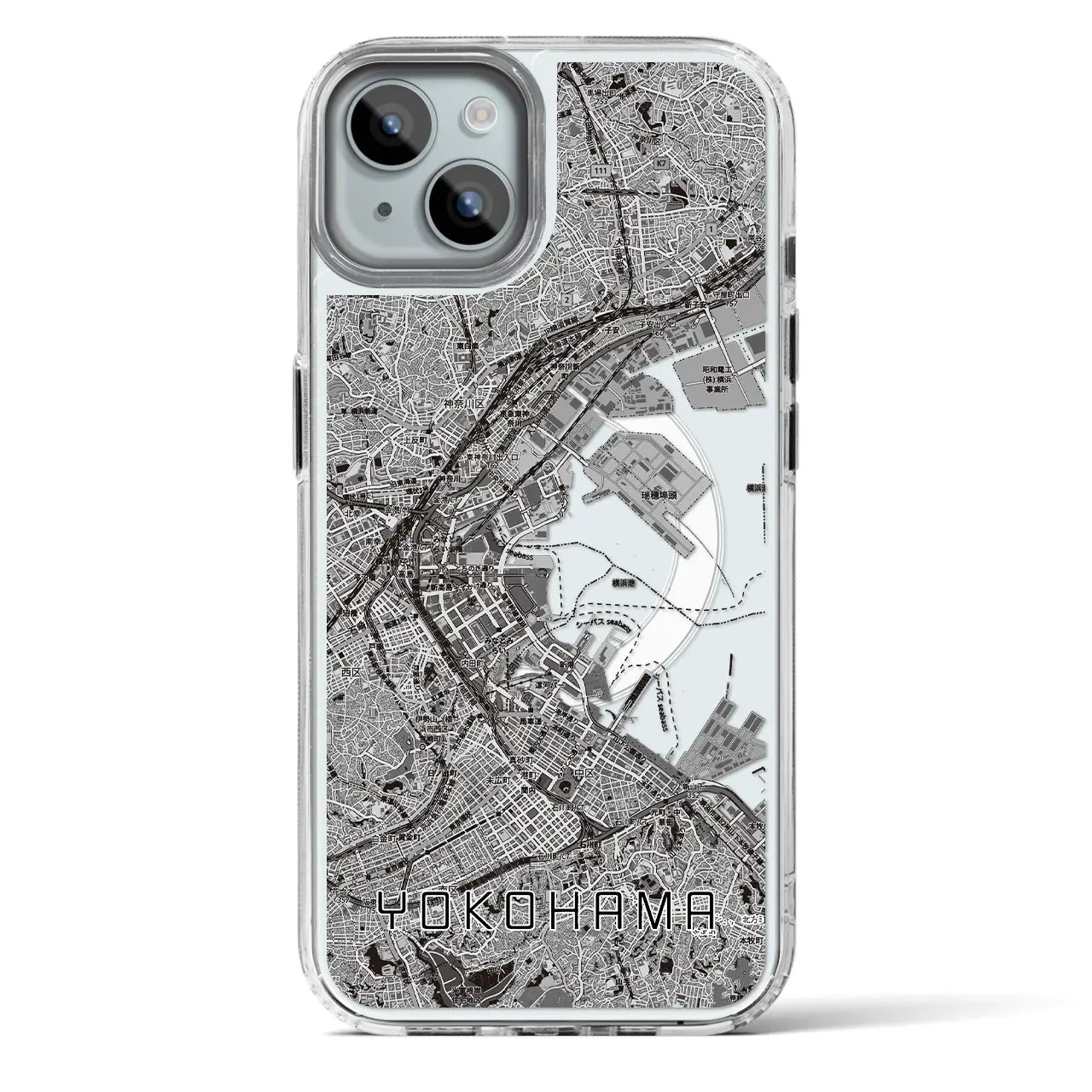 【横浜3(神奈川県)】地図柄iPhoneケース(MagSafeタイプ)