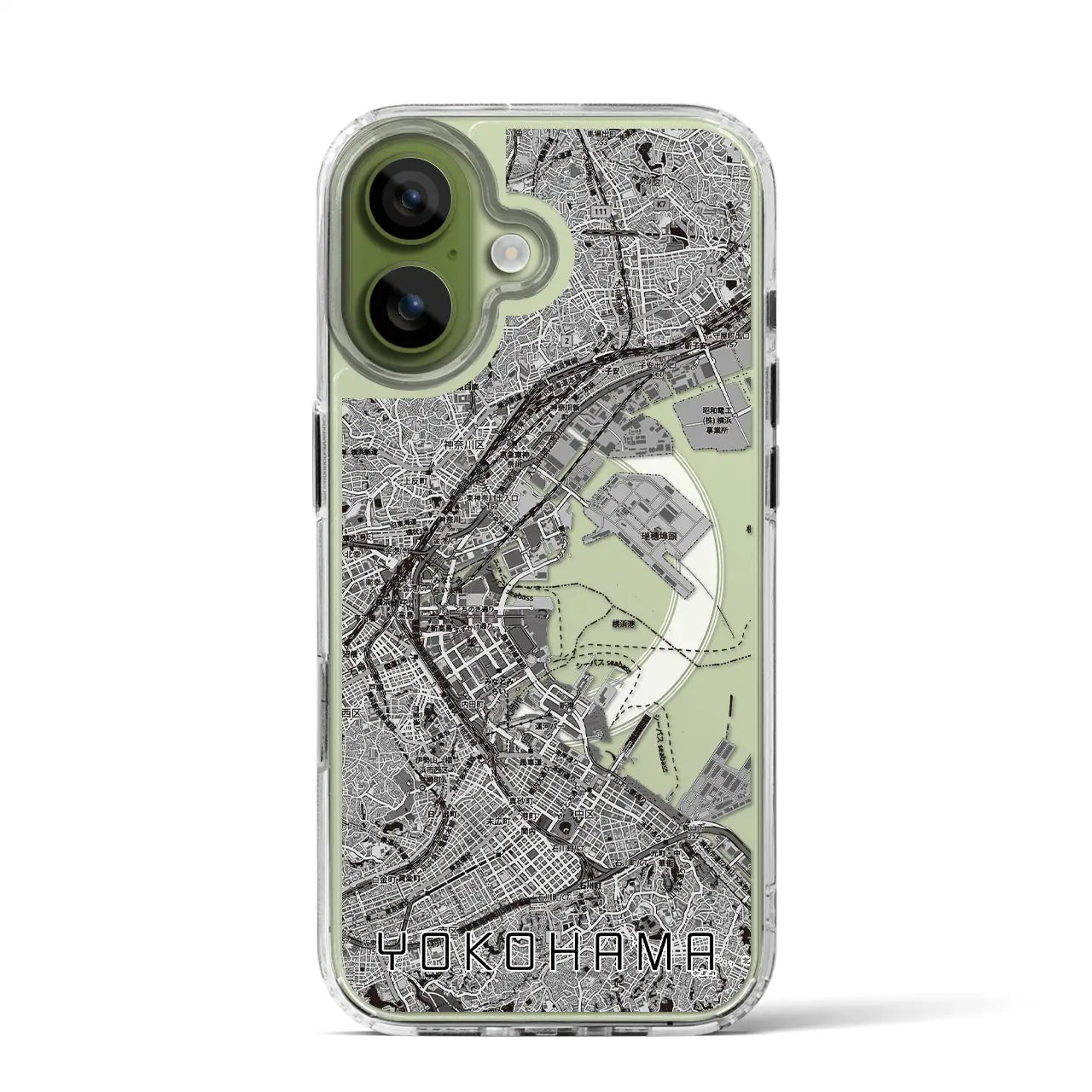 【横浜3(神奈川県)】地図柄iPhoneケース(MagSafeタイプ)