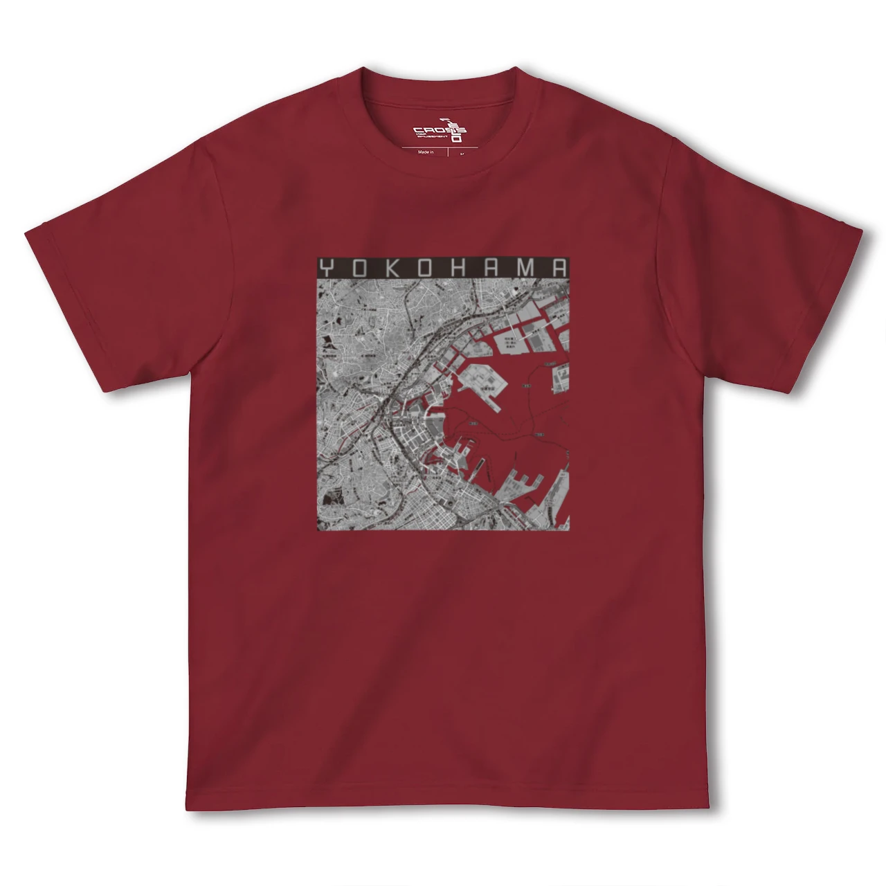 【横浜3(神奈川県)】地図柄ヘビーウェイトTシャツ