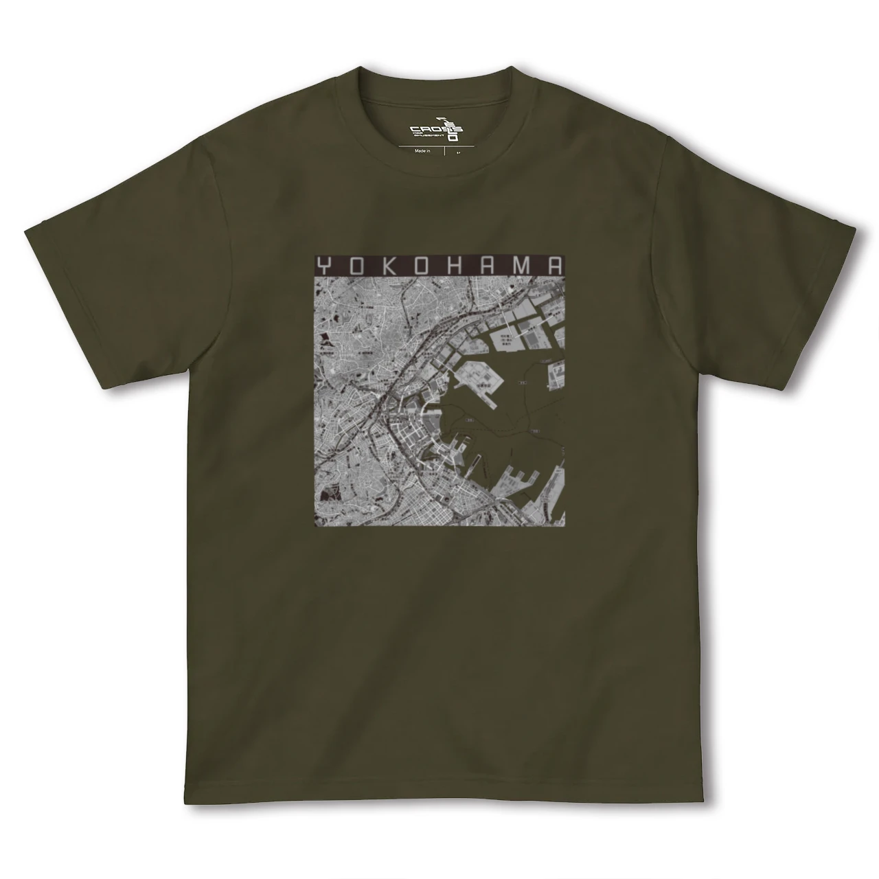 【横浜3(神奈川県)】地図柄ヘビーウェイトTシャツ