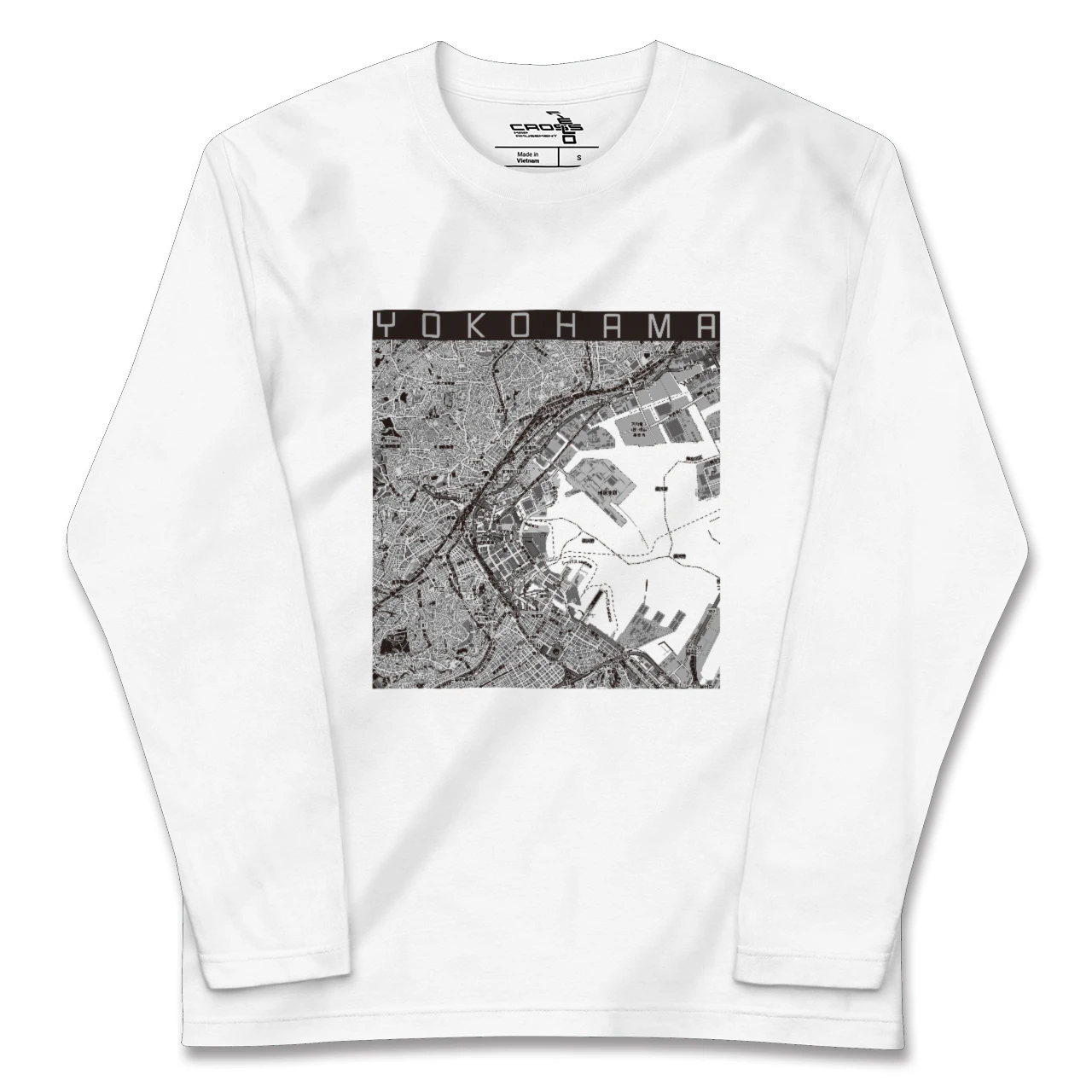 【横浜3(神奈川県)】地図柄ロングスリーブTシャツ