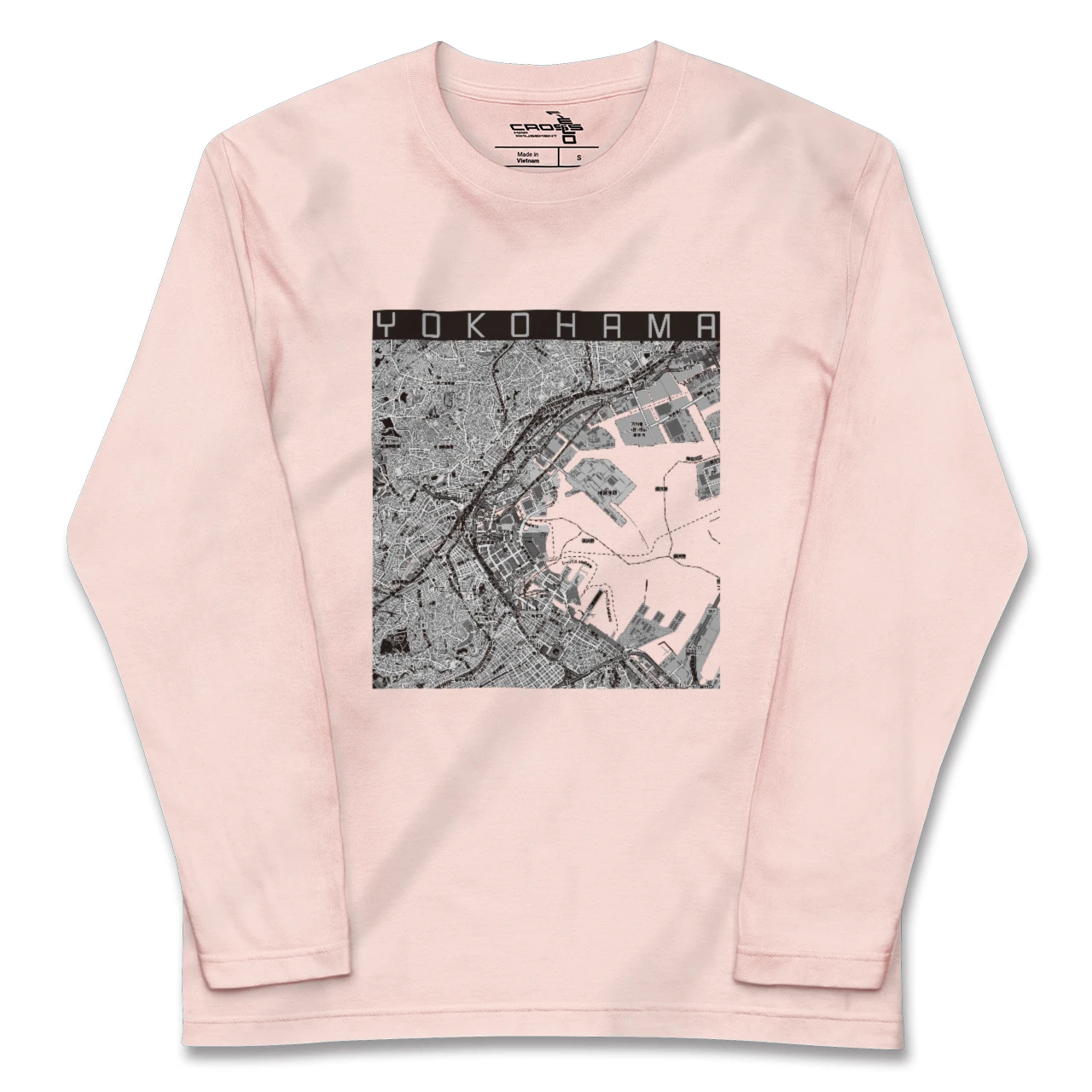 【横浜3(神奈川県)】地図柄ロングスリーブTシャツ