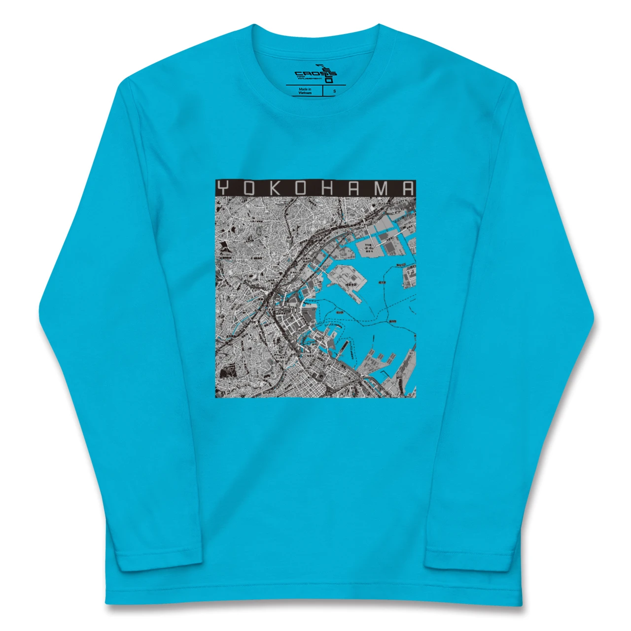 【横浜3(神奈川県)】地図柄ロングスリーブTシャツ