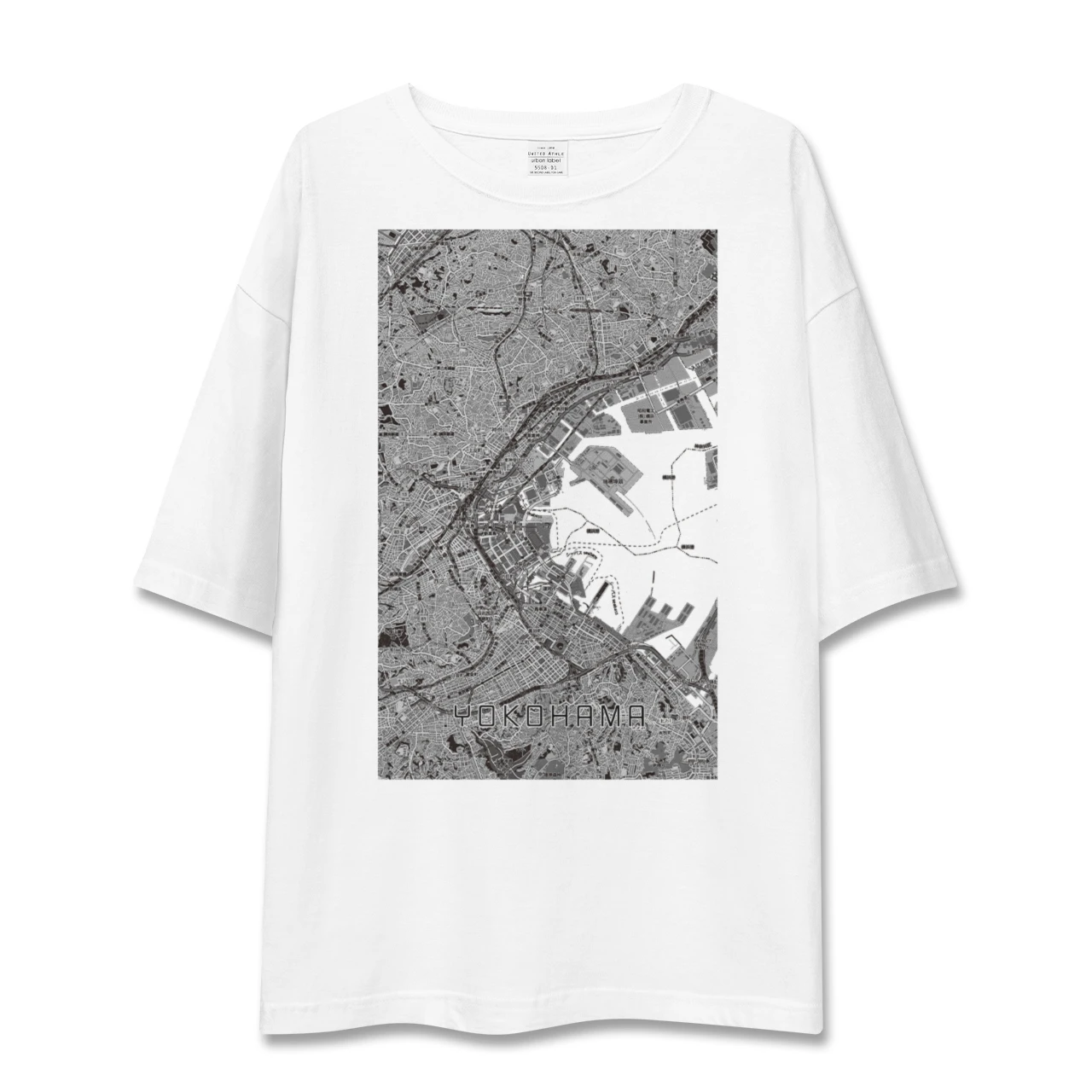 【横浜3(神奈川県)】地図柄ビッグシルエットTシャツ