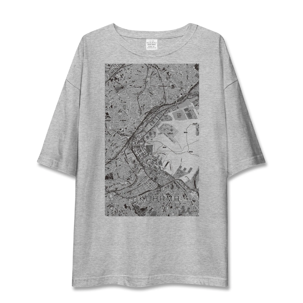 【横浜3(神奈川県)】地図柄ビッグシルエットTシャツ