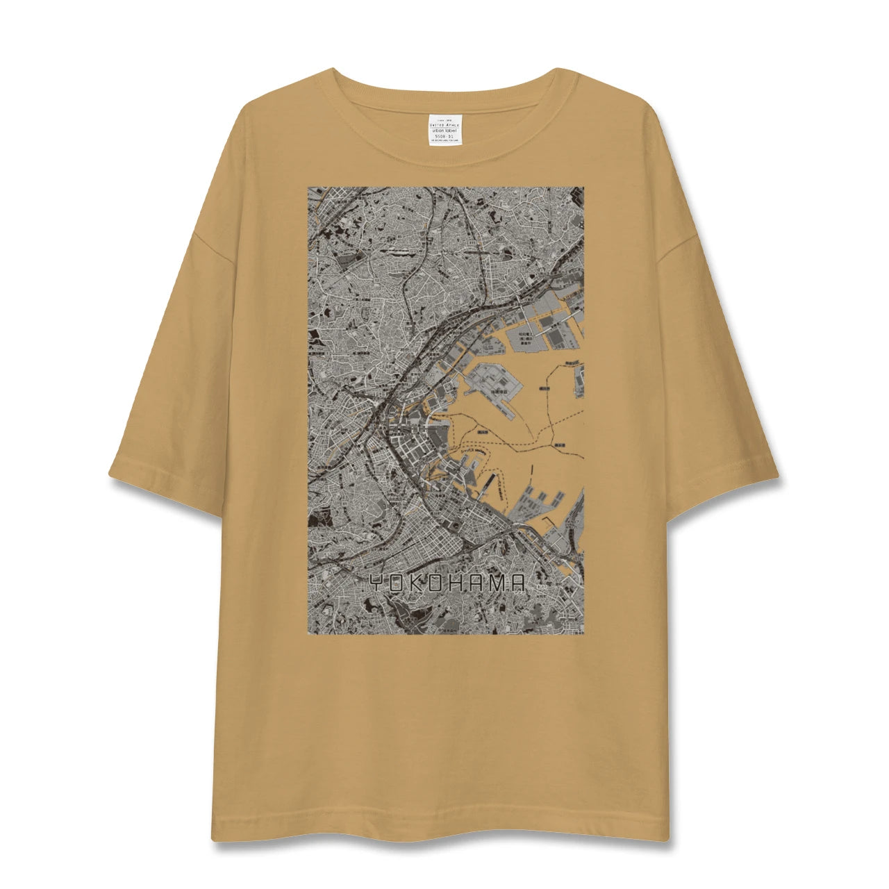 【横浜3(神奈川県)】地図柄ビッグシルエットTシャツ