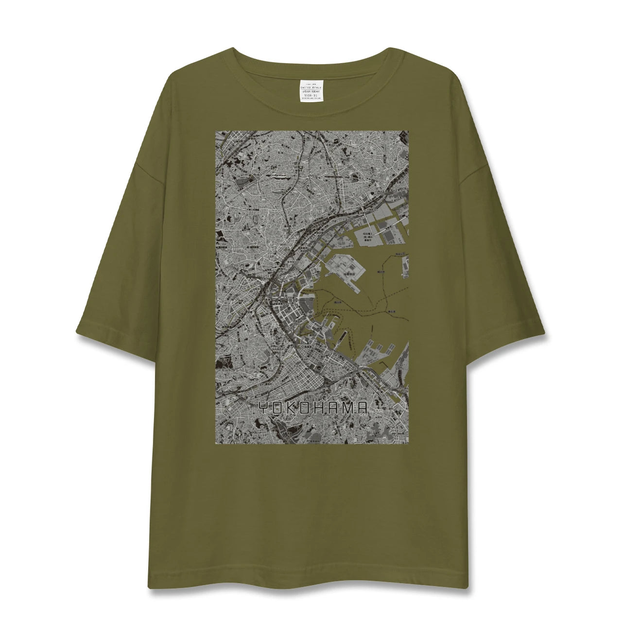 【横浜3(神奈川県)】地図柄ビッグシルエットTシャツ