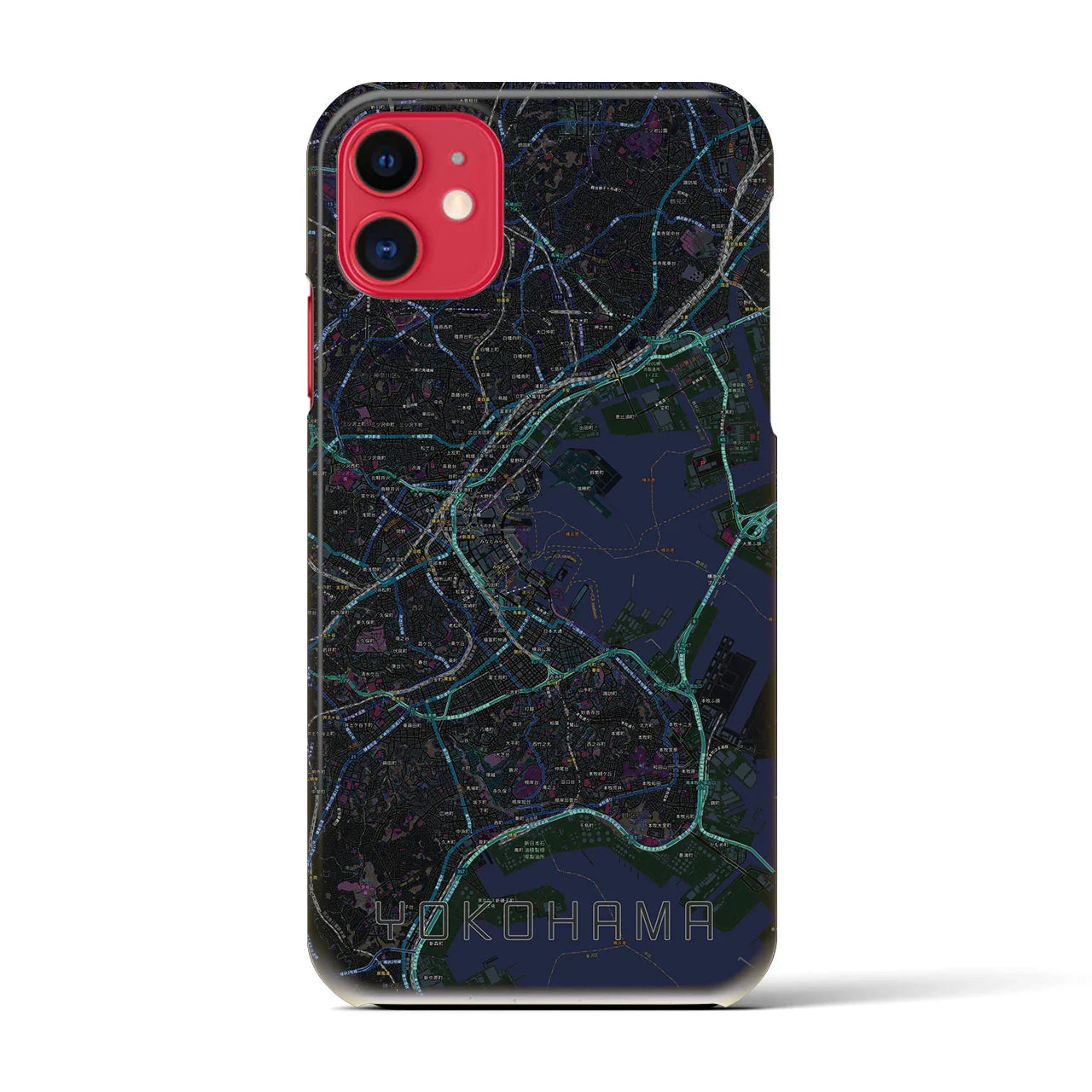 【横浜(神奈川県)】地図柄iPhoneケース(バックカバータイプ)
