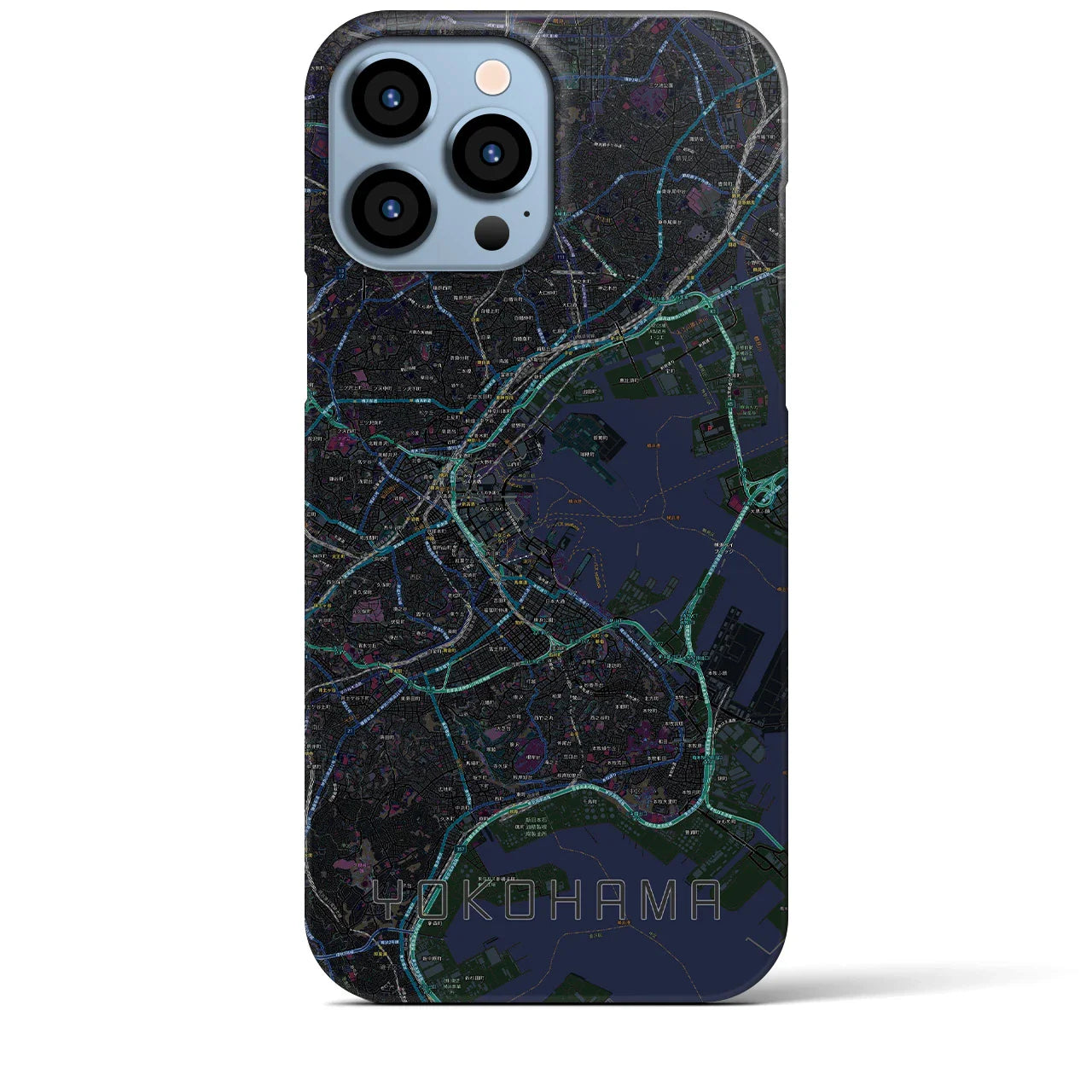 【横浜(神奈川県)】地図柄iPhoneケース(バックカバータイプ)