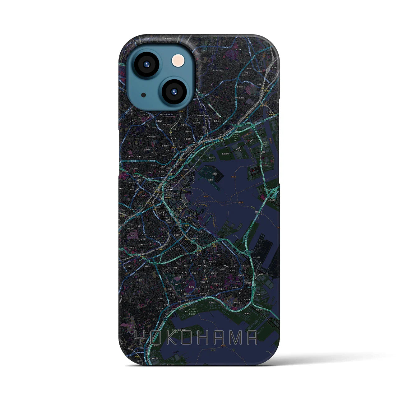 【横浜(神奈川県)】地図柄iPhoneケース(バックカバータイプ)