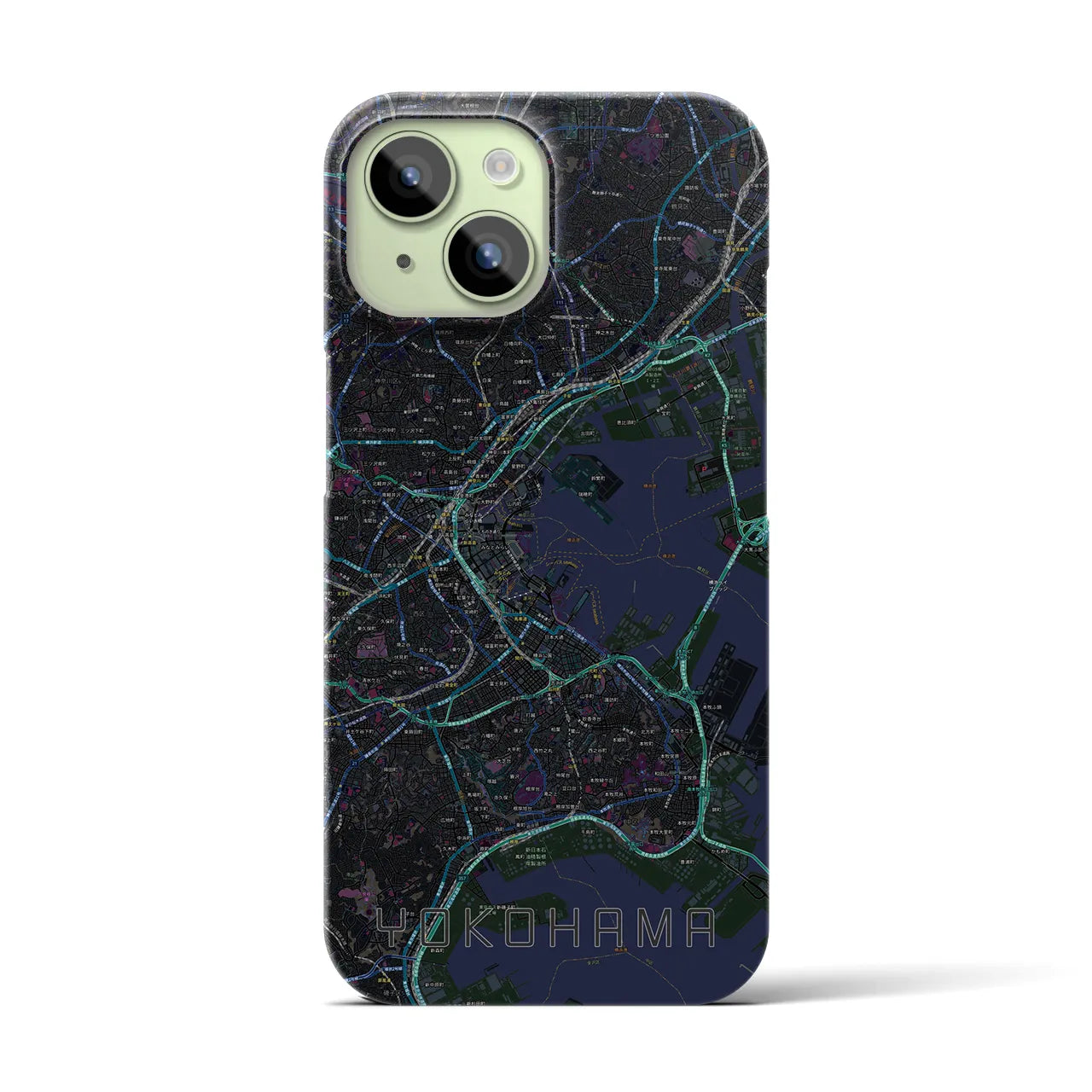 【横浜(神奈川県)】地図柄iPhoneケース(バックカバータイプ)