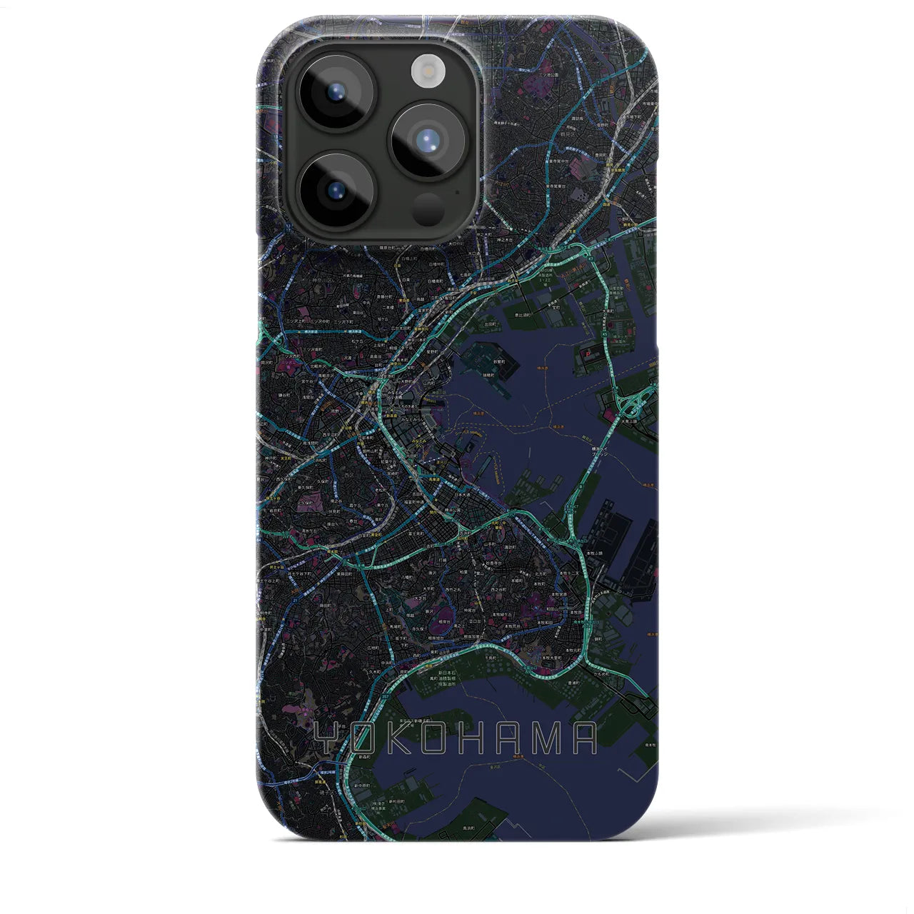 【横浜(神奈川県)】地図柄iPhoneケース(バックカバータイプ)