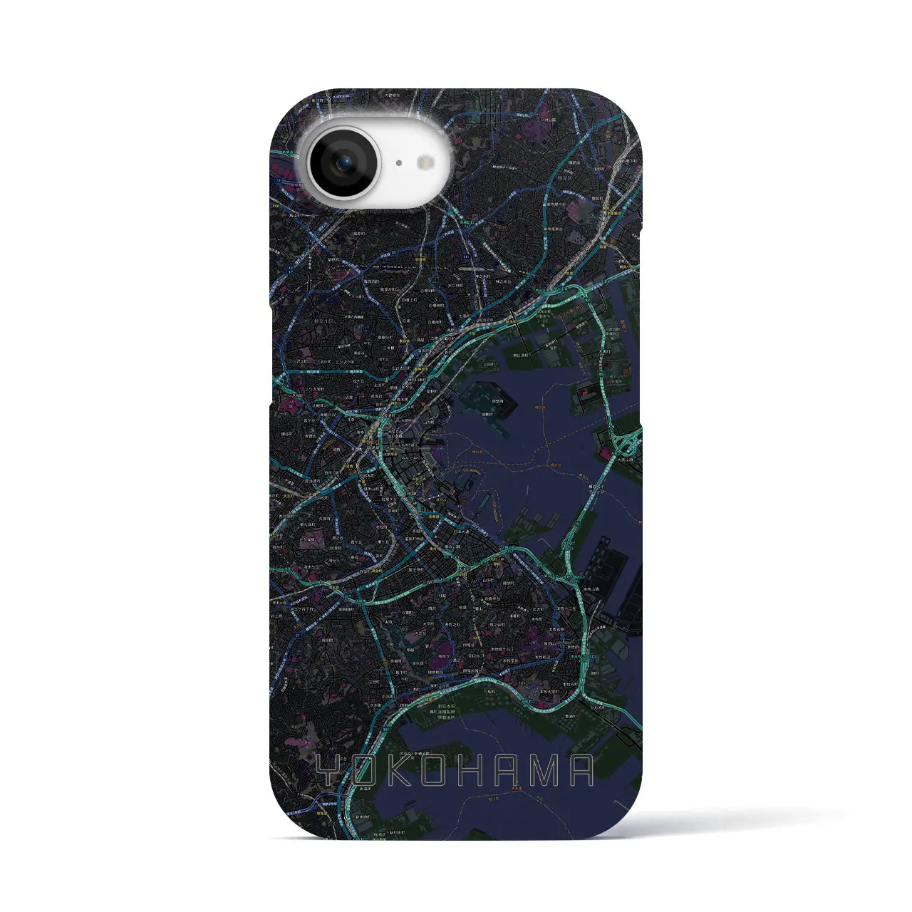【横浜(神奈川県)】地図柄iPhoneケース(バックカバータイプ)