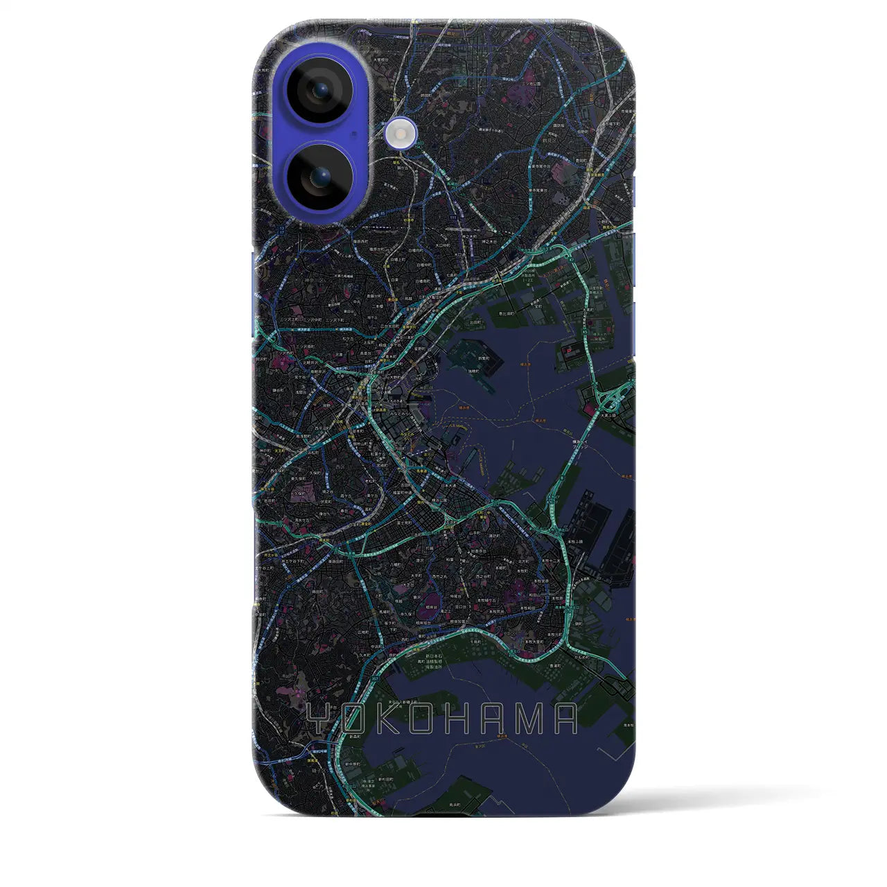 【横浜(神奈川県)】地図柄iPhoneケース(バックカバータイプ)