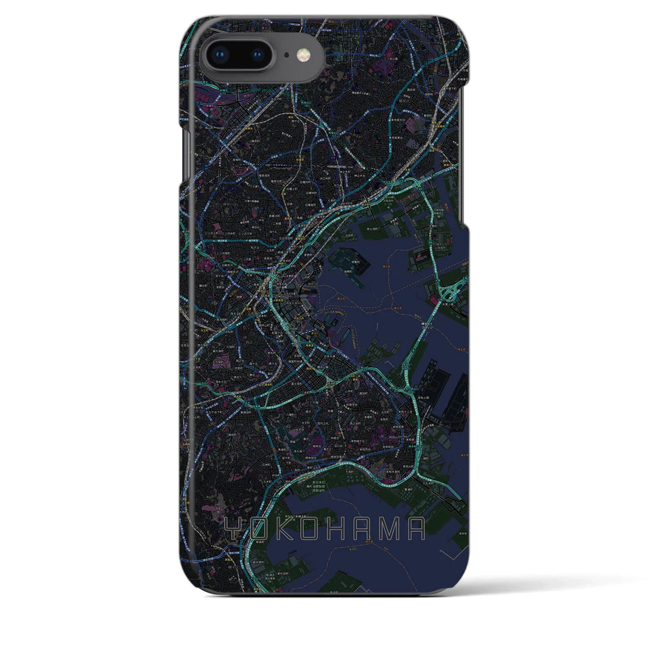 【横浜(神奈川県)】地図柄iPhoneケース(バックカバータイプ)