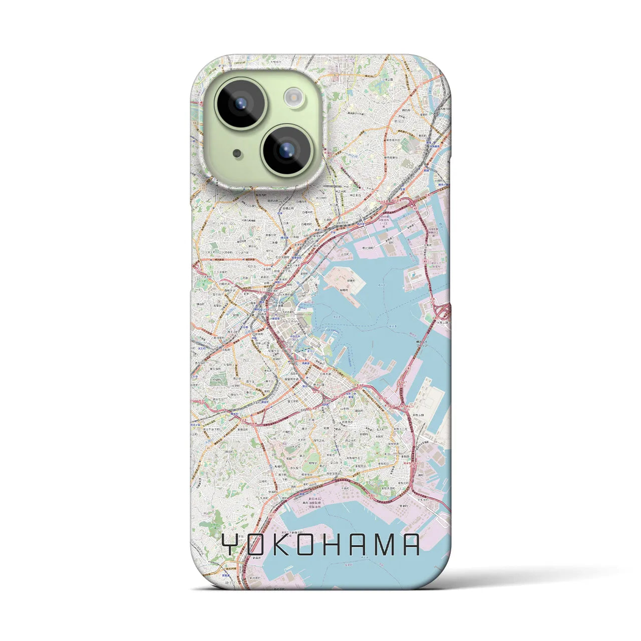 【横浜(神奈川県)】地図柄iPhoneケース(バックカバータイプ)