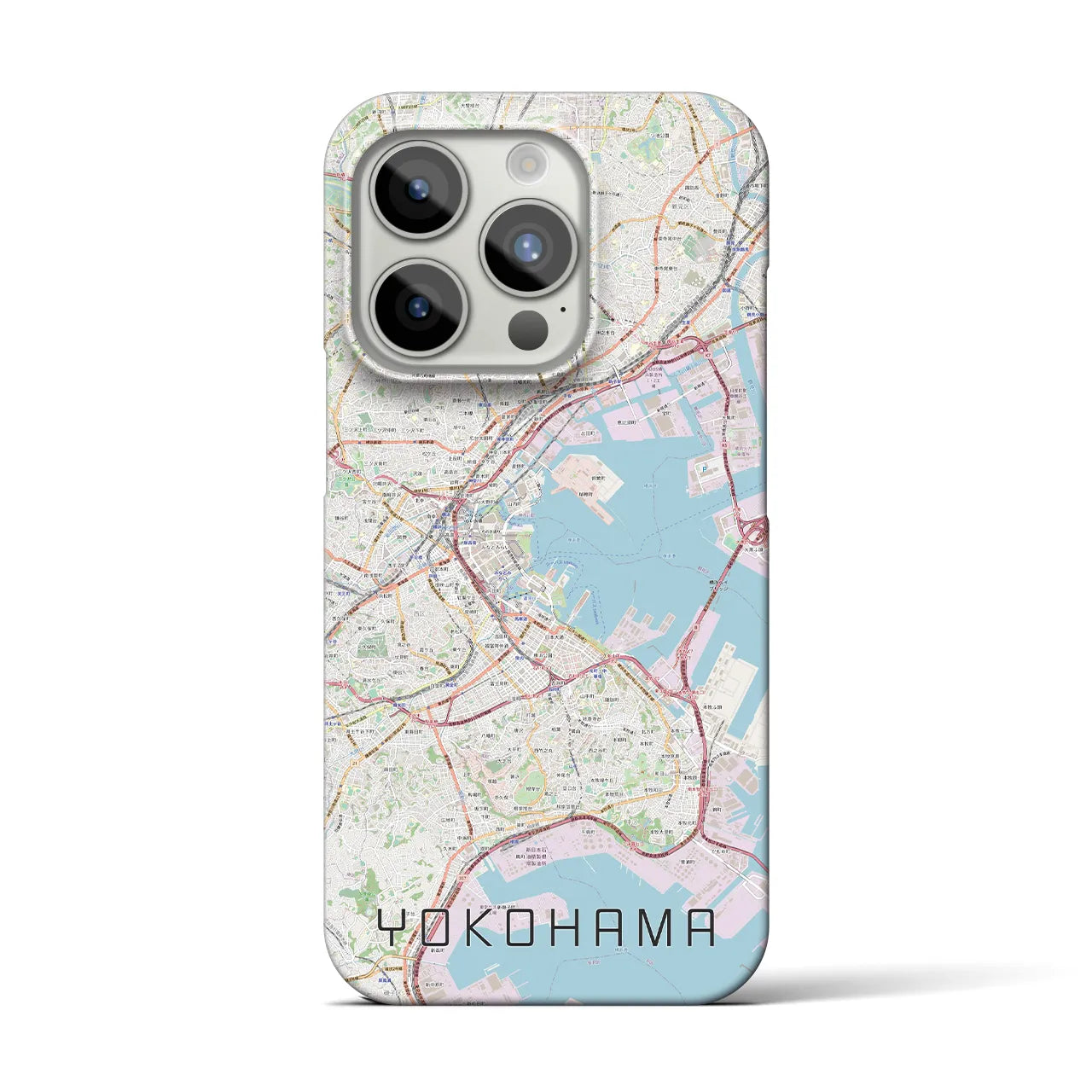 【横浜(神奈川県)】地図柄iPhoneケース(バックカバータイプ)