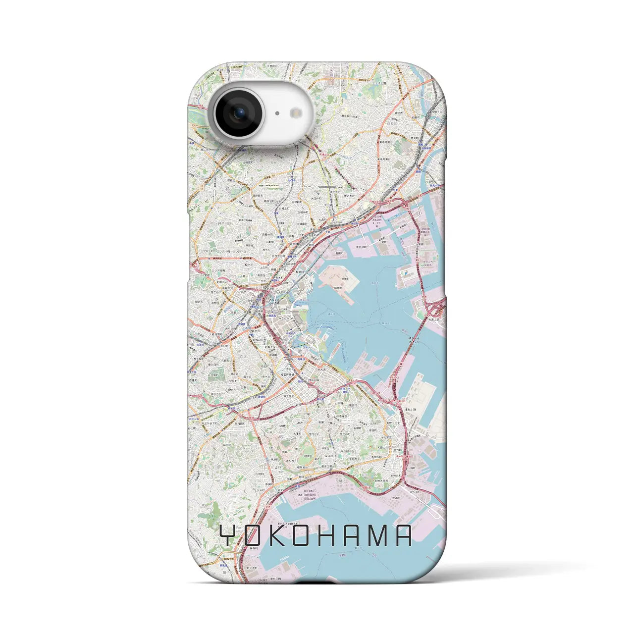 【横浜(神奈川県)】地図柄iPhoneケース(バックカバータイプ)