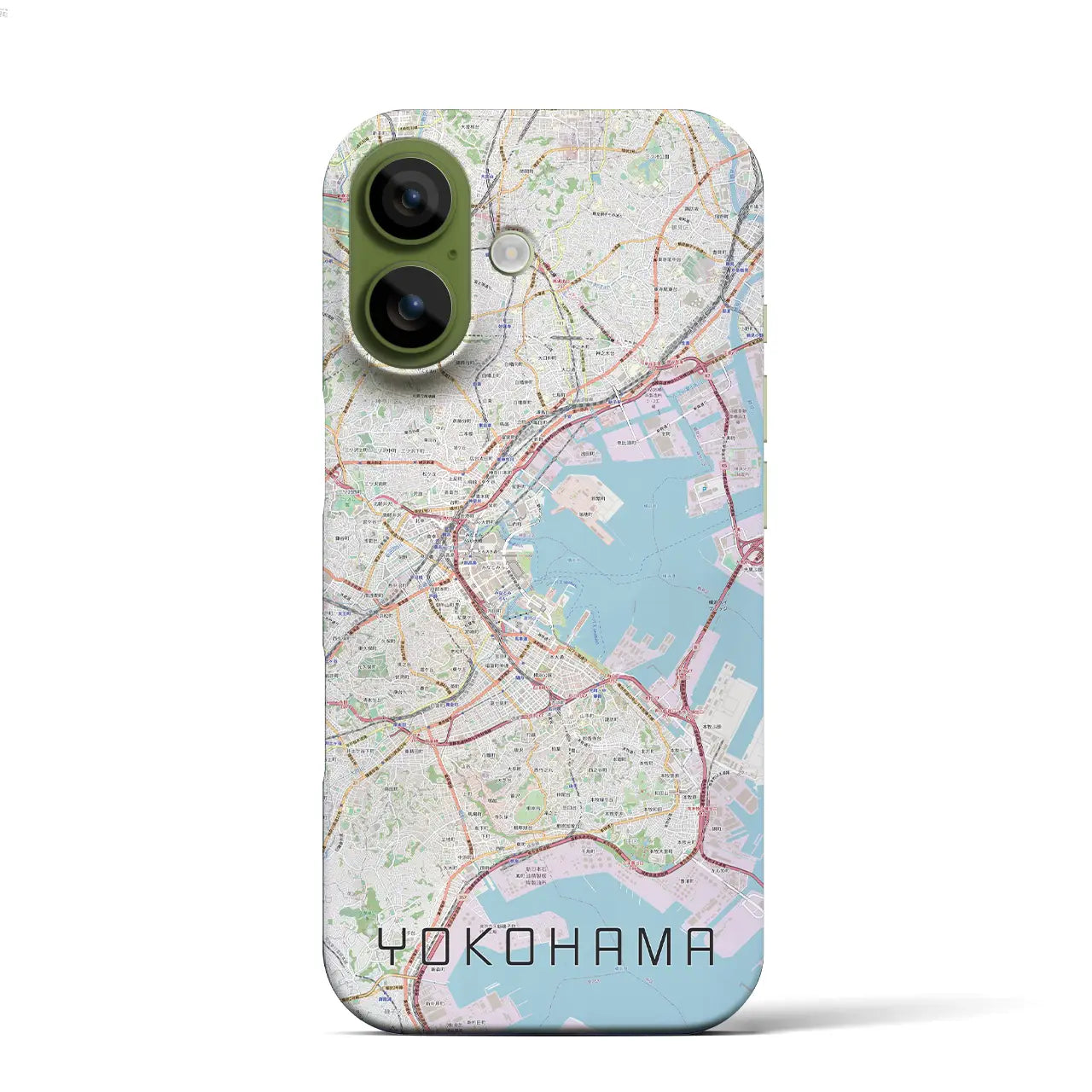 横浜（神奈川県）】地図柄iPhoneケース（バックカバータイプ