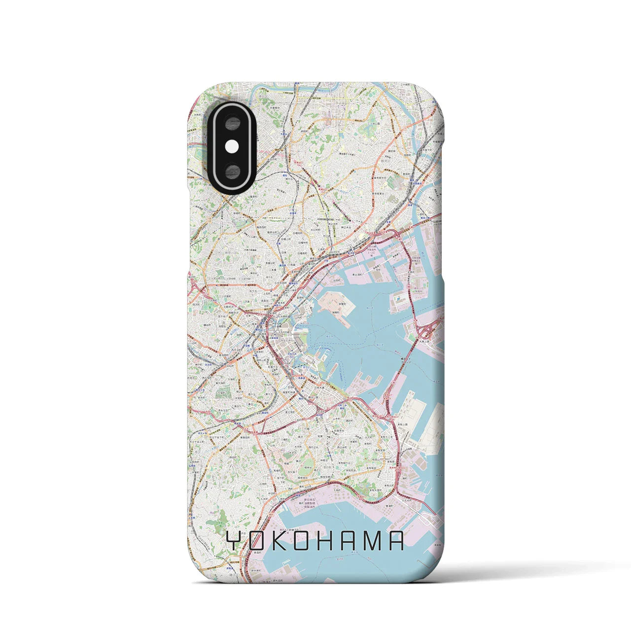 【横浜(神奈川県)】地図柄iPhoneケース(バックカバータイプ)