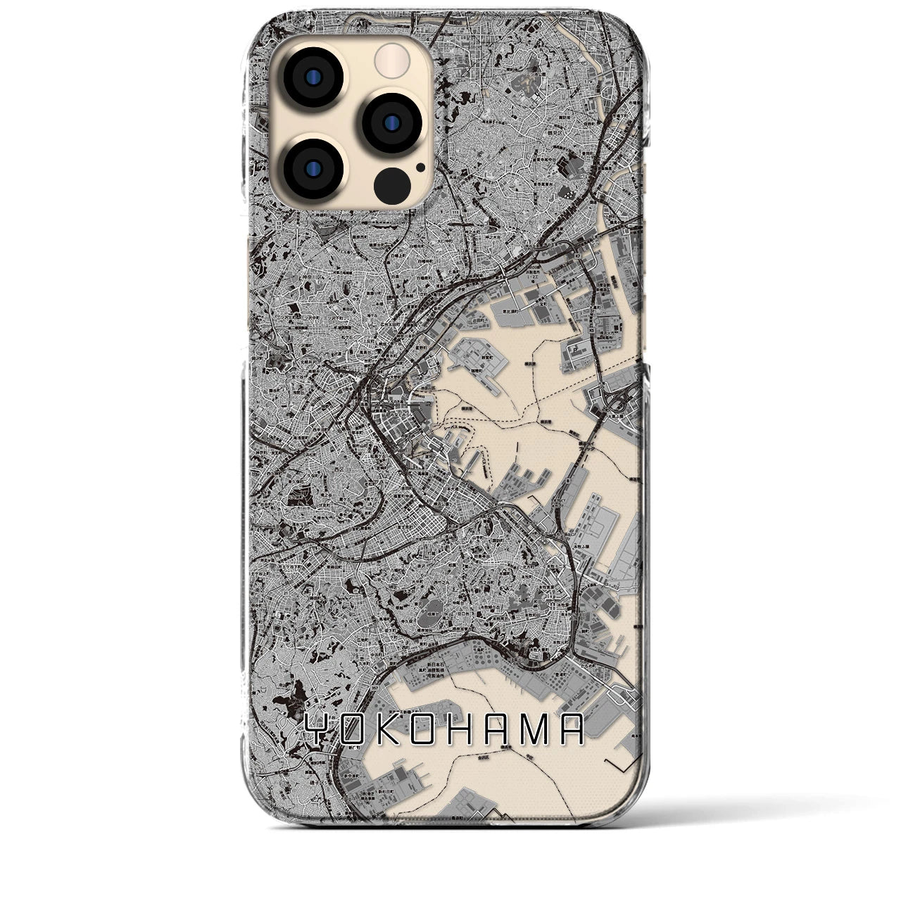 【横浜(神奈川県)】地図柄iPhoneケース(クリアタイプ)