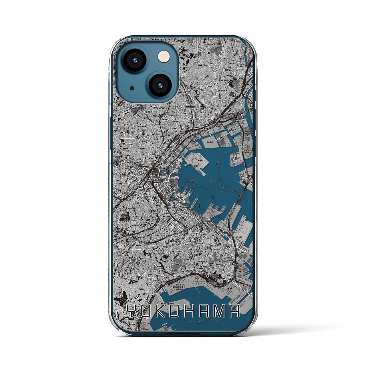 【横浜(神奈川県)】地図柄iPhoneケース(クリアタイプ)