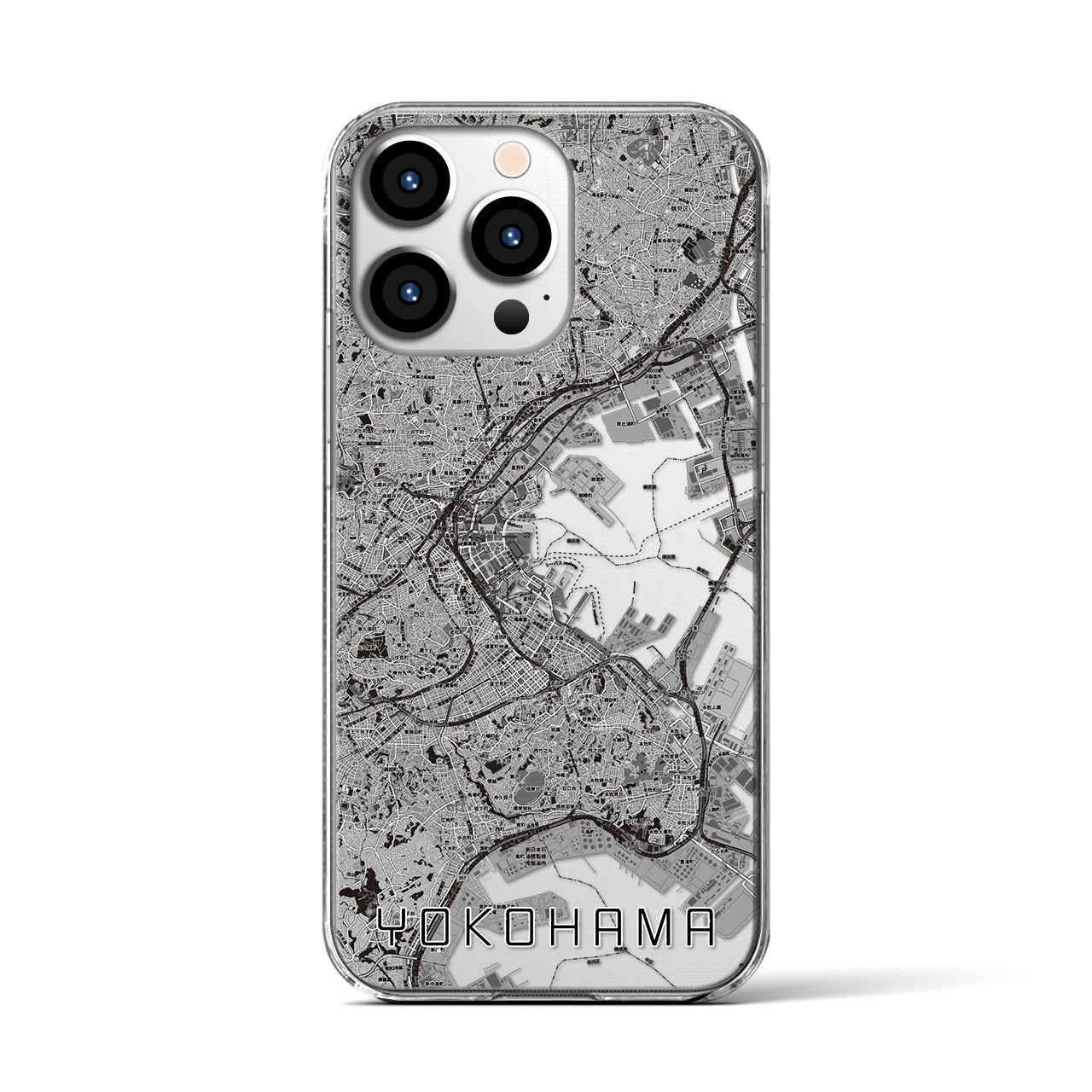 【横浜(神奈川県)】地図柄iPhoneケース(クリアタイプ)
