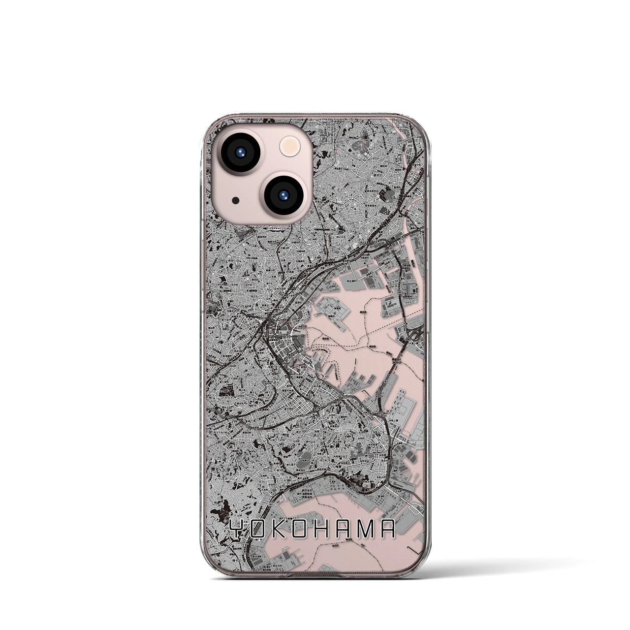 【横浜(神奈川県)】地図柄iPhoneケース(クリアタイプ)