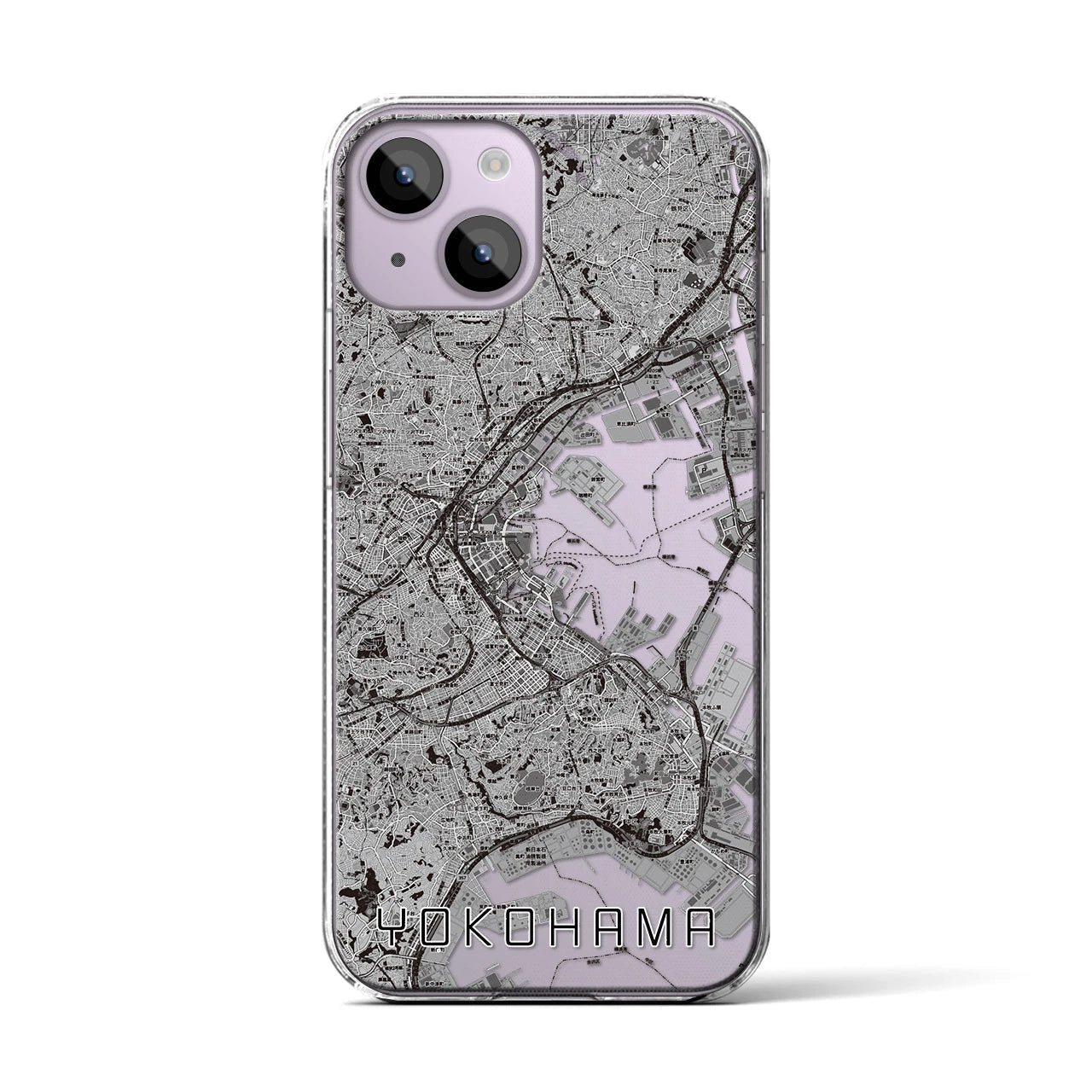 【横浜(神奈川県)】地図柄iPhoneケース(クリアタイプ)