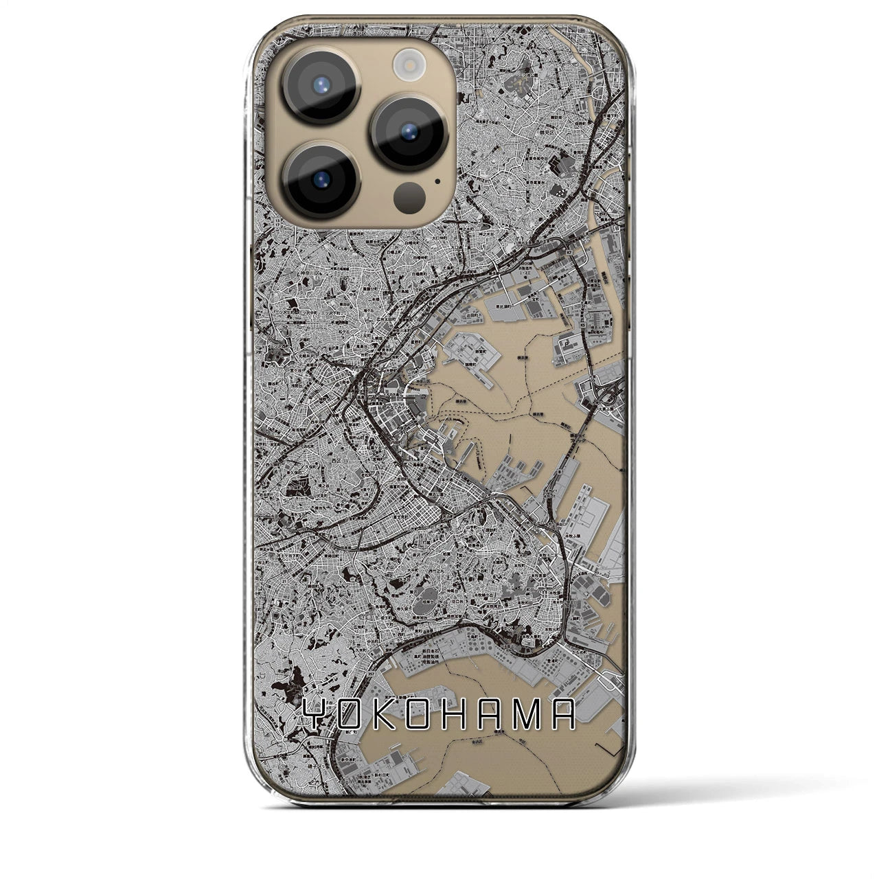 【横浜(神奈川県)】地図柄iPhoneケース(クリアタイプ)