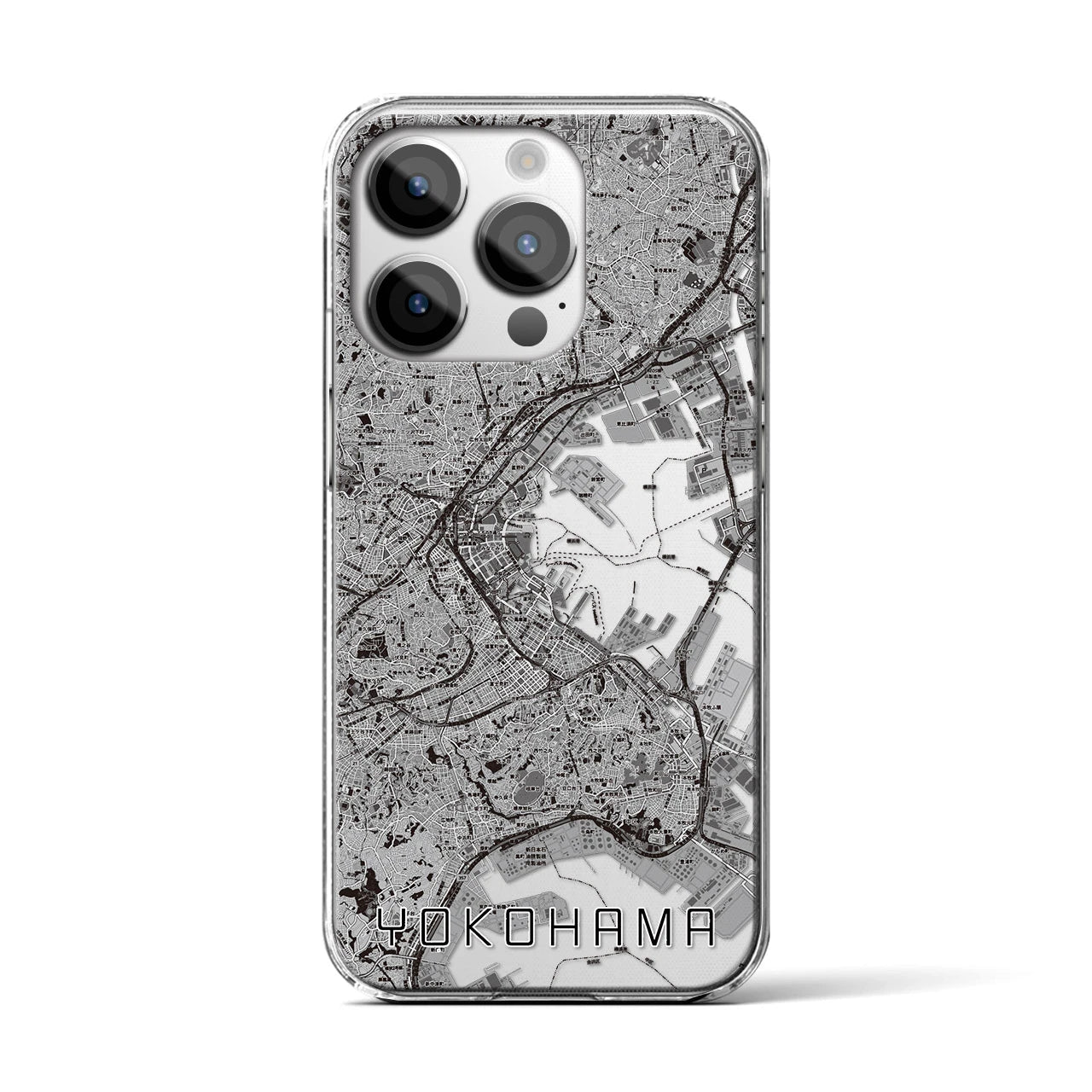 【横浜(神奈川県)】地図柄iPhoneケース(クリアタイプ)