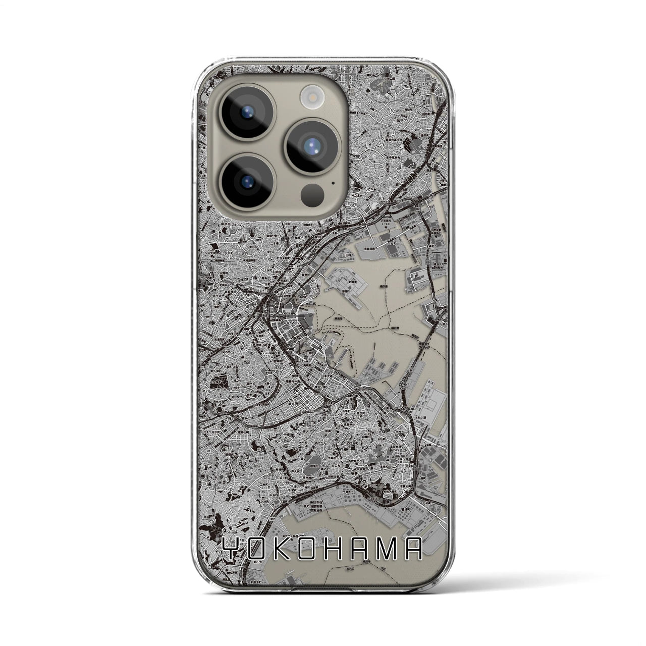 【横浜(神奈川県)】地図柄iPhoneケース(クリアタイプ)