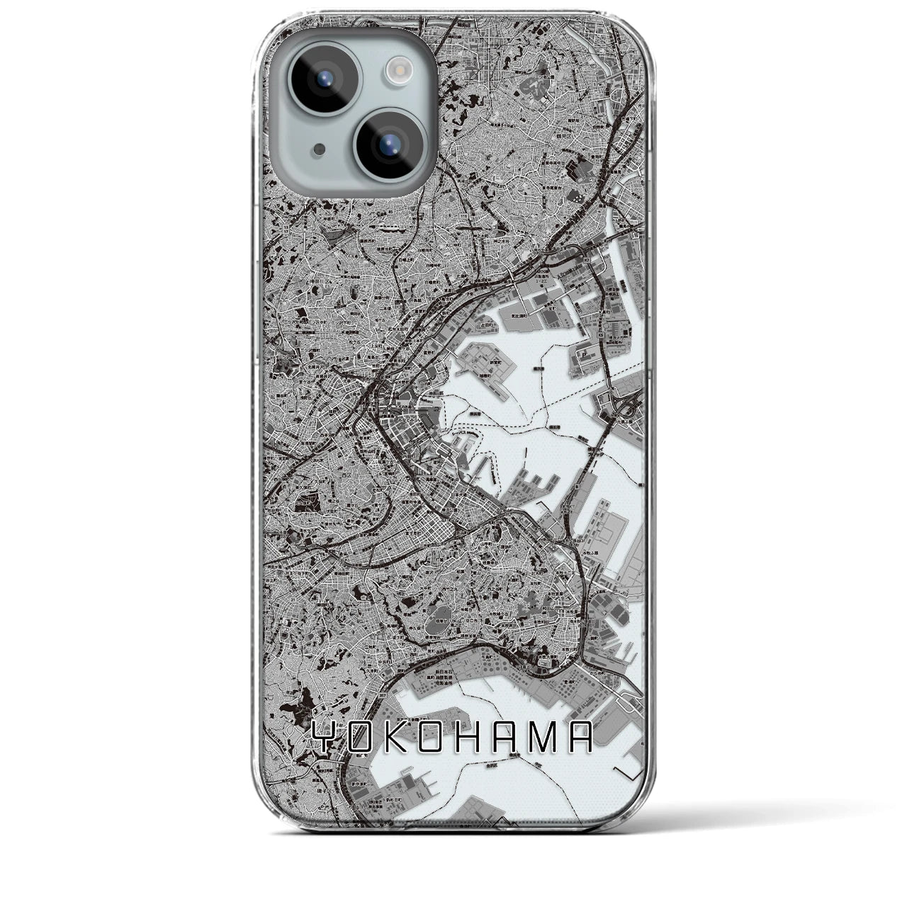 【横浜(神奈川県)】地図柄iPhoneケース(クリアタイプ)