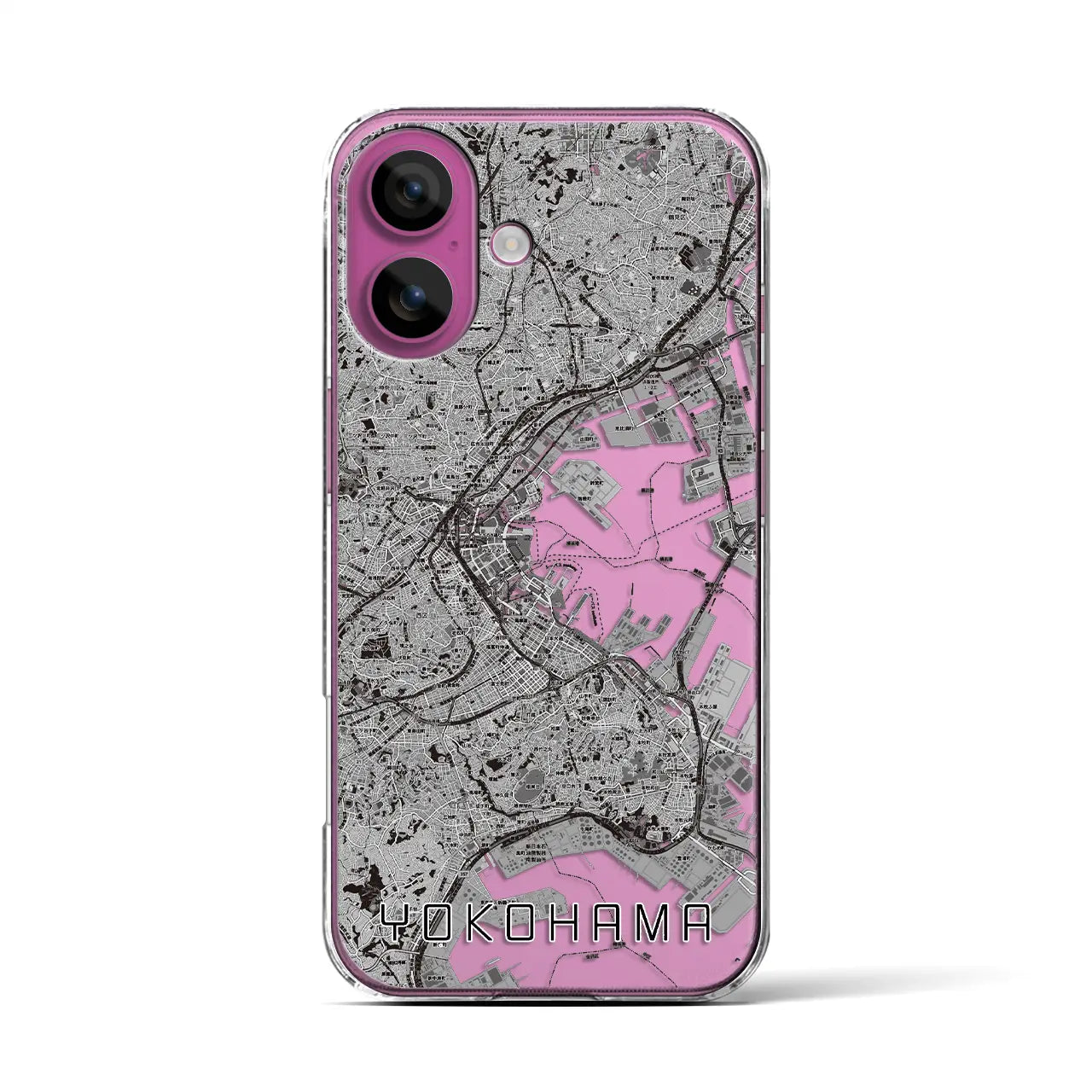 【横浜(神奈川県)】地図柄iPhoneケース(クリアタイプ)