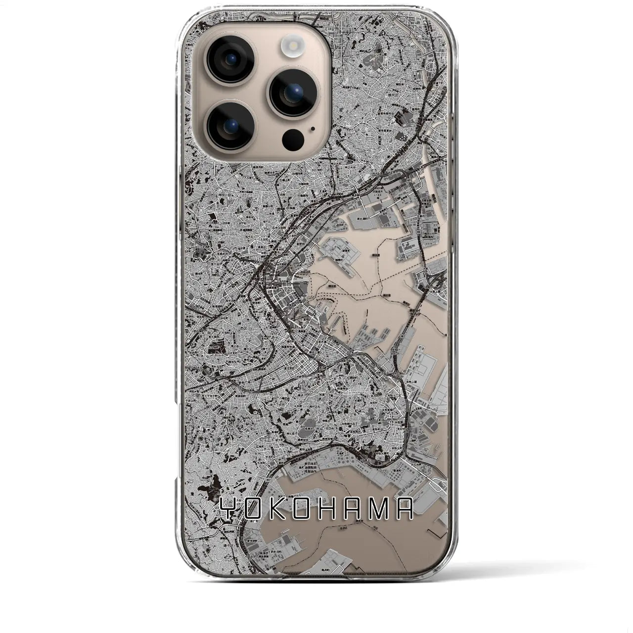 【横浜(神奈川県)】地図柄iPhoneケース(クリアタイプ)