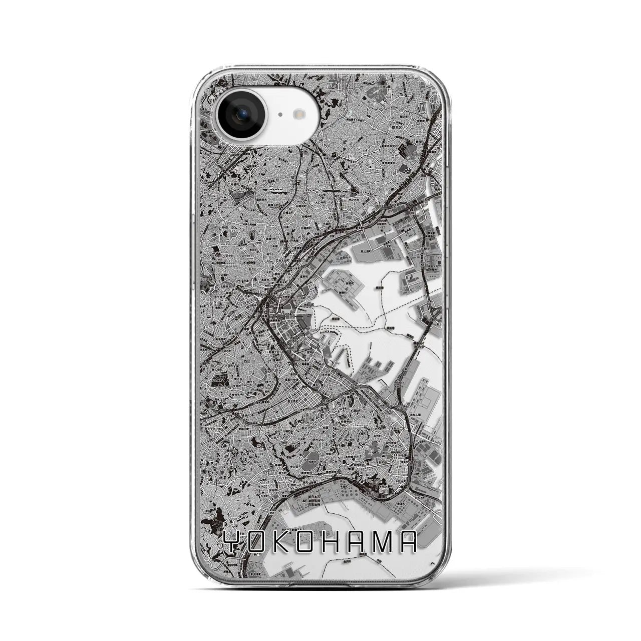 【横浜(神奈川県)】地図柄iPhoneケース(クリアタイプ)