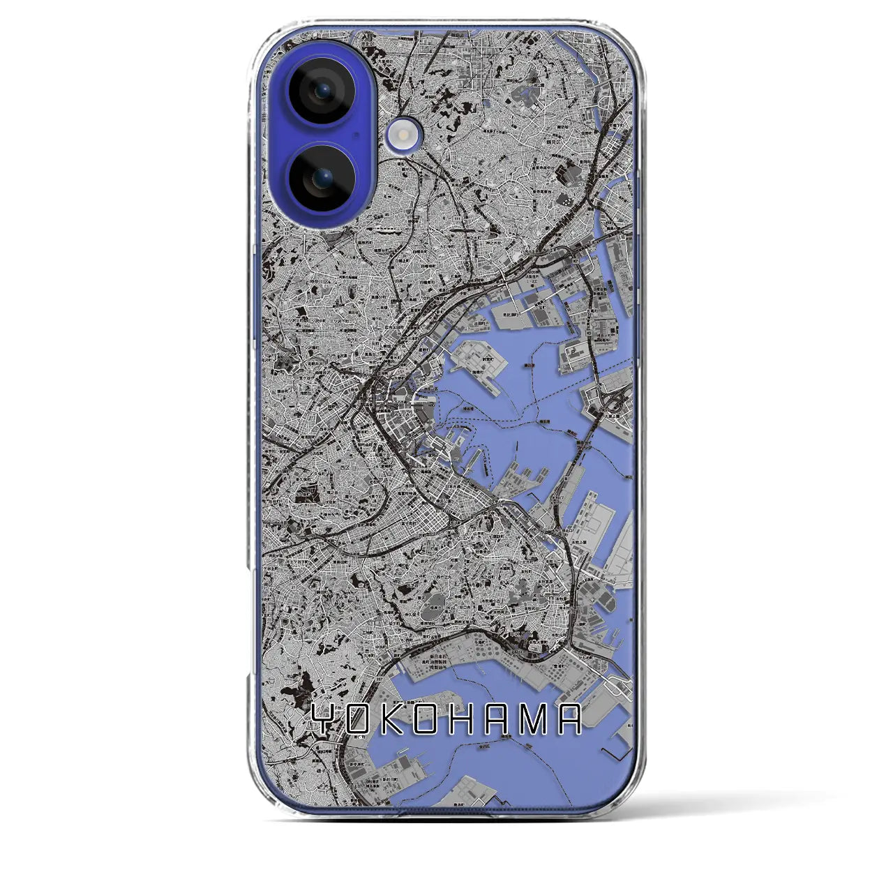 【横浜(神奈川県)】地図柄iPhoneケース(クリアタイプ)