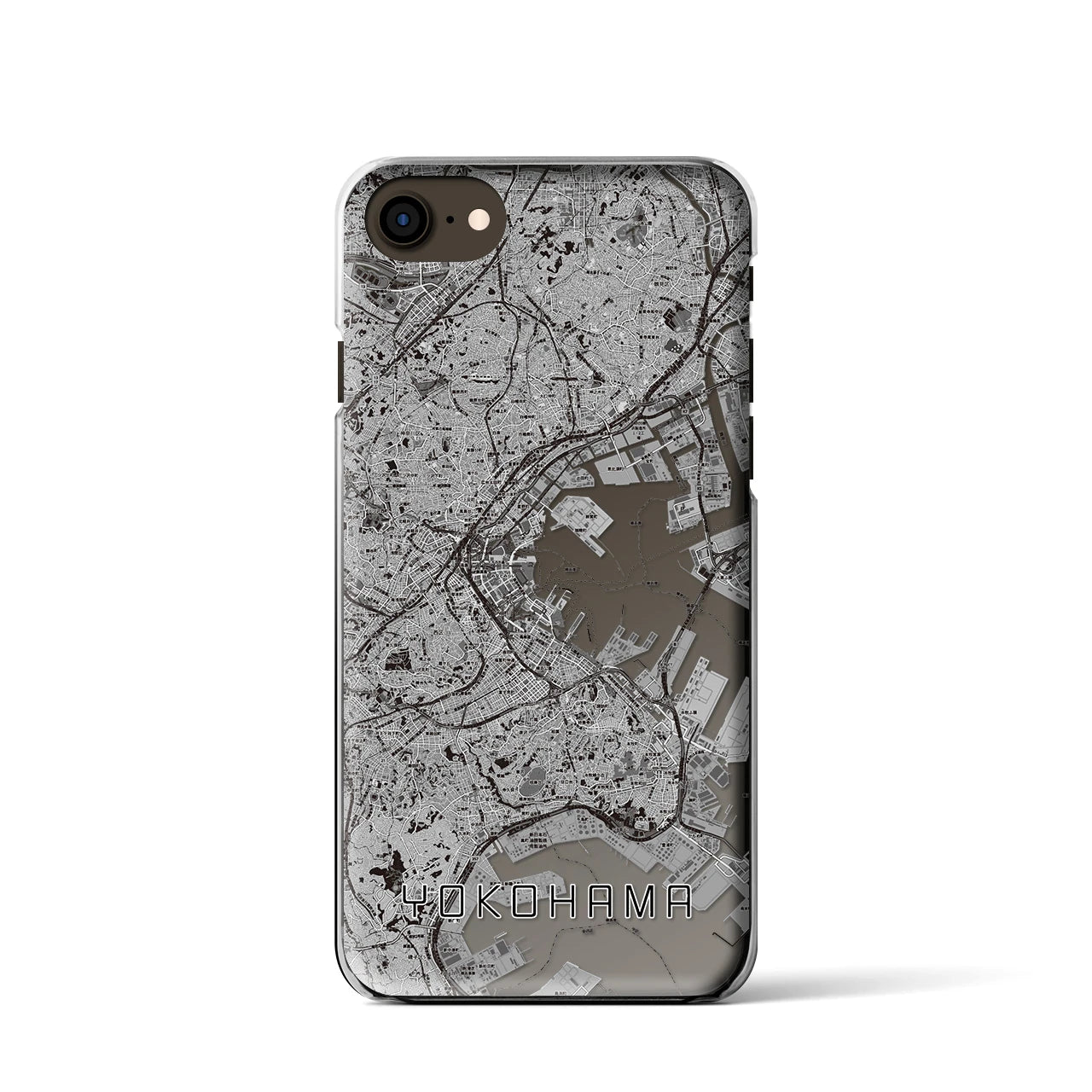 【横浜(神奈川県)】地図柄iPhoneケース(クリアタイプ)