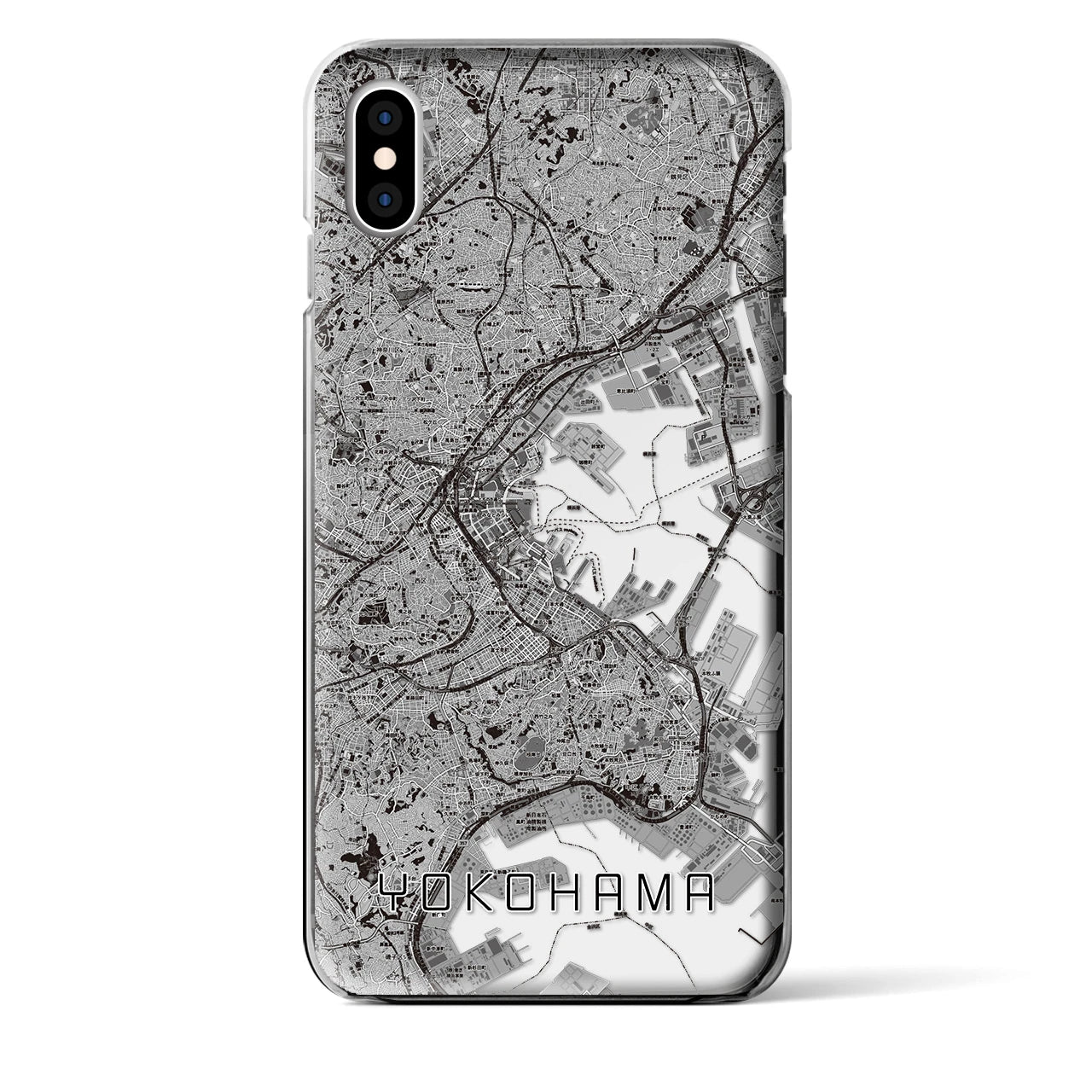 【横浜(神奈川県)】地図柄iPhoneケース(クリアタイプ)