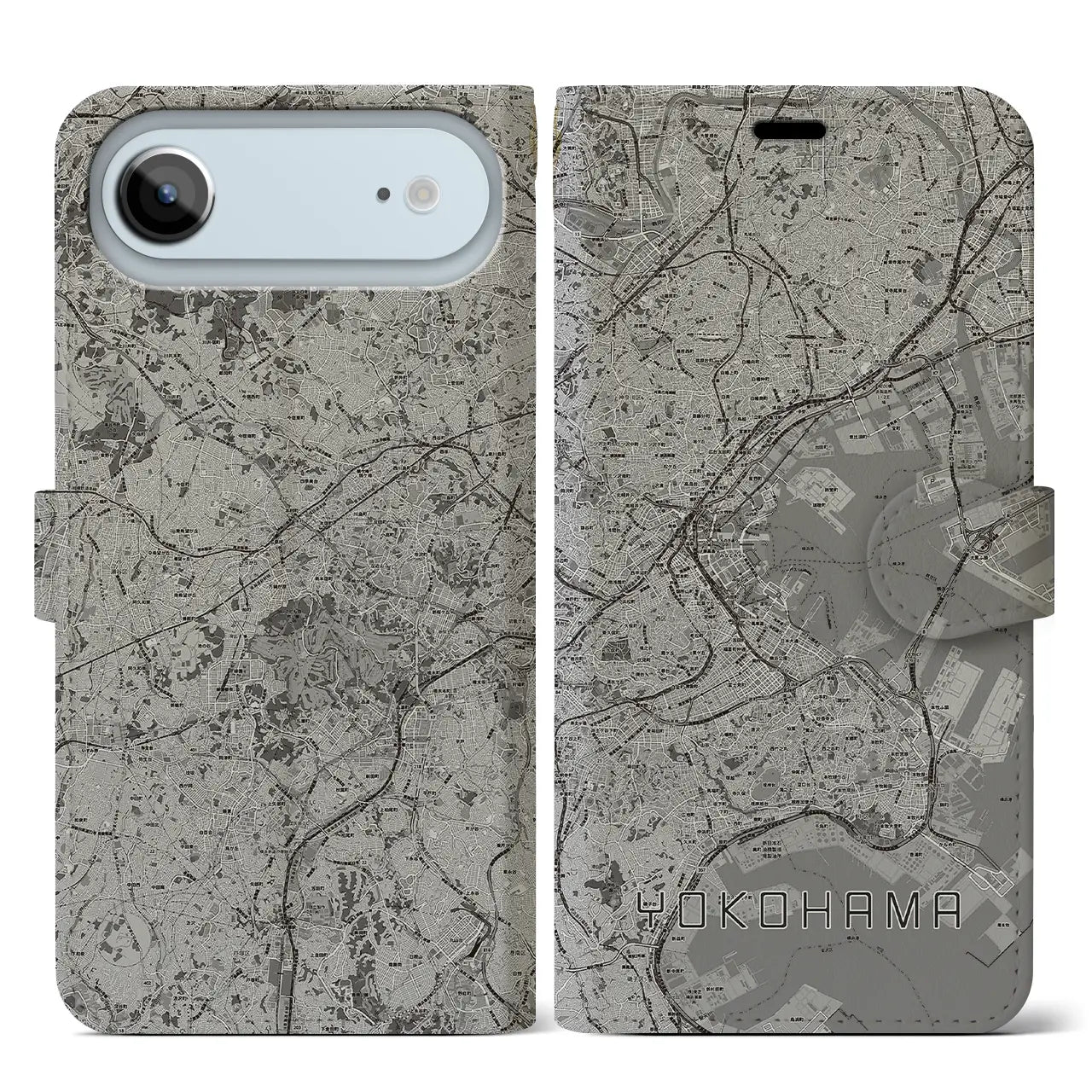 【横浜(神奈川県)】地図柄iPhoneケース(手帳タイプ)